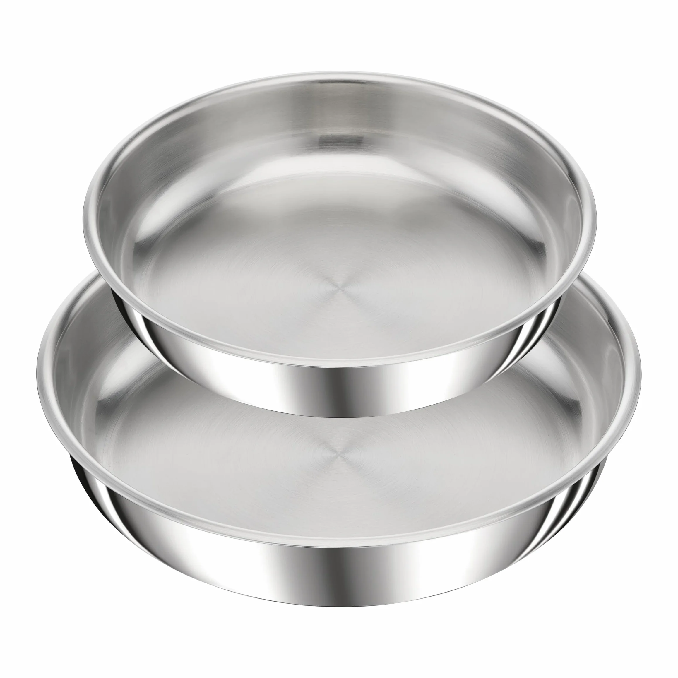 Tefal Ingenio Preference Lot de 2 Poêles 24/28 cm Poignée amovible Induction Acier inoxydable Empilable