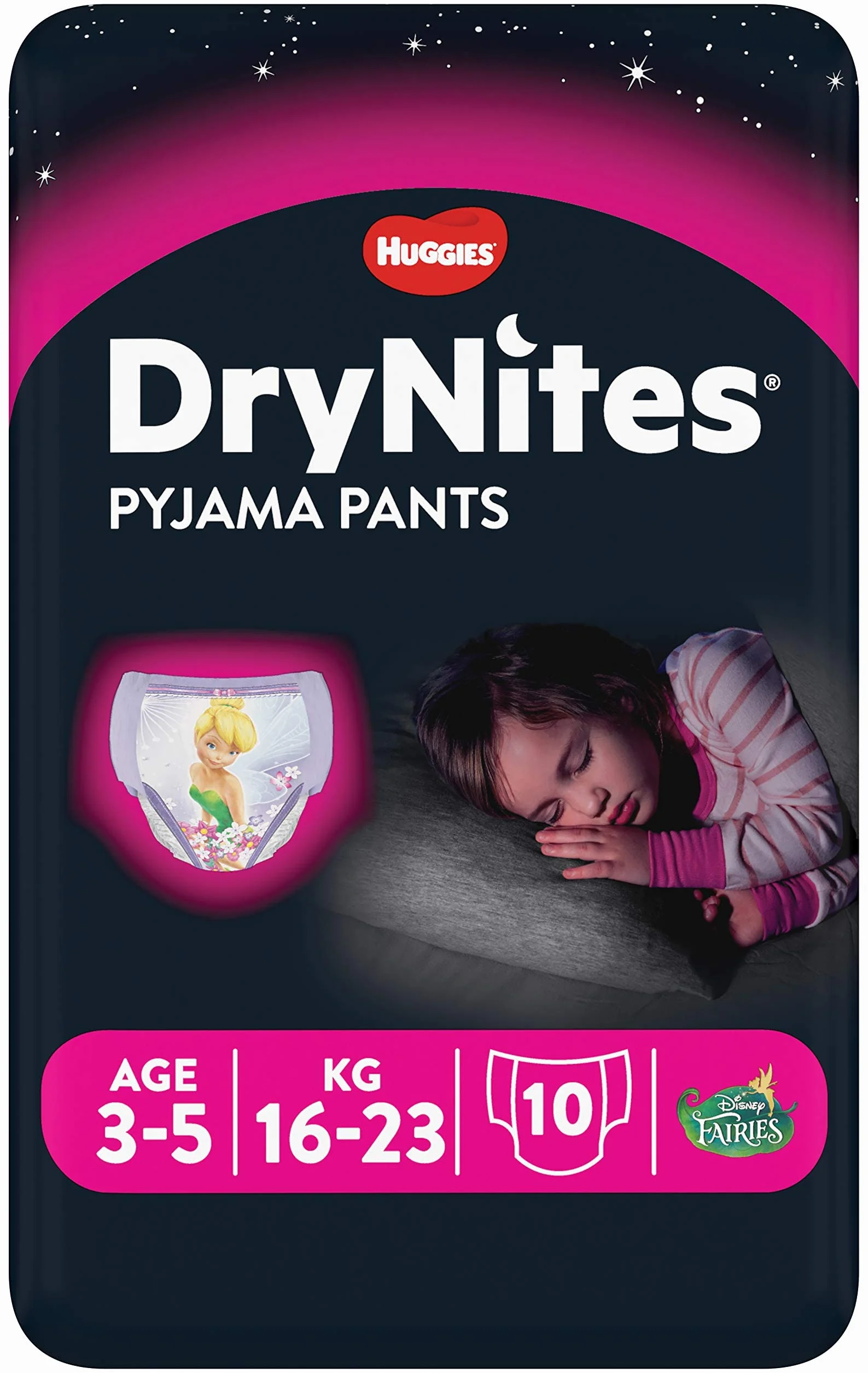 DryNites culottes absorbantes fille 16-23 kg lot de 10