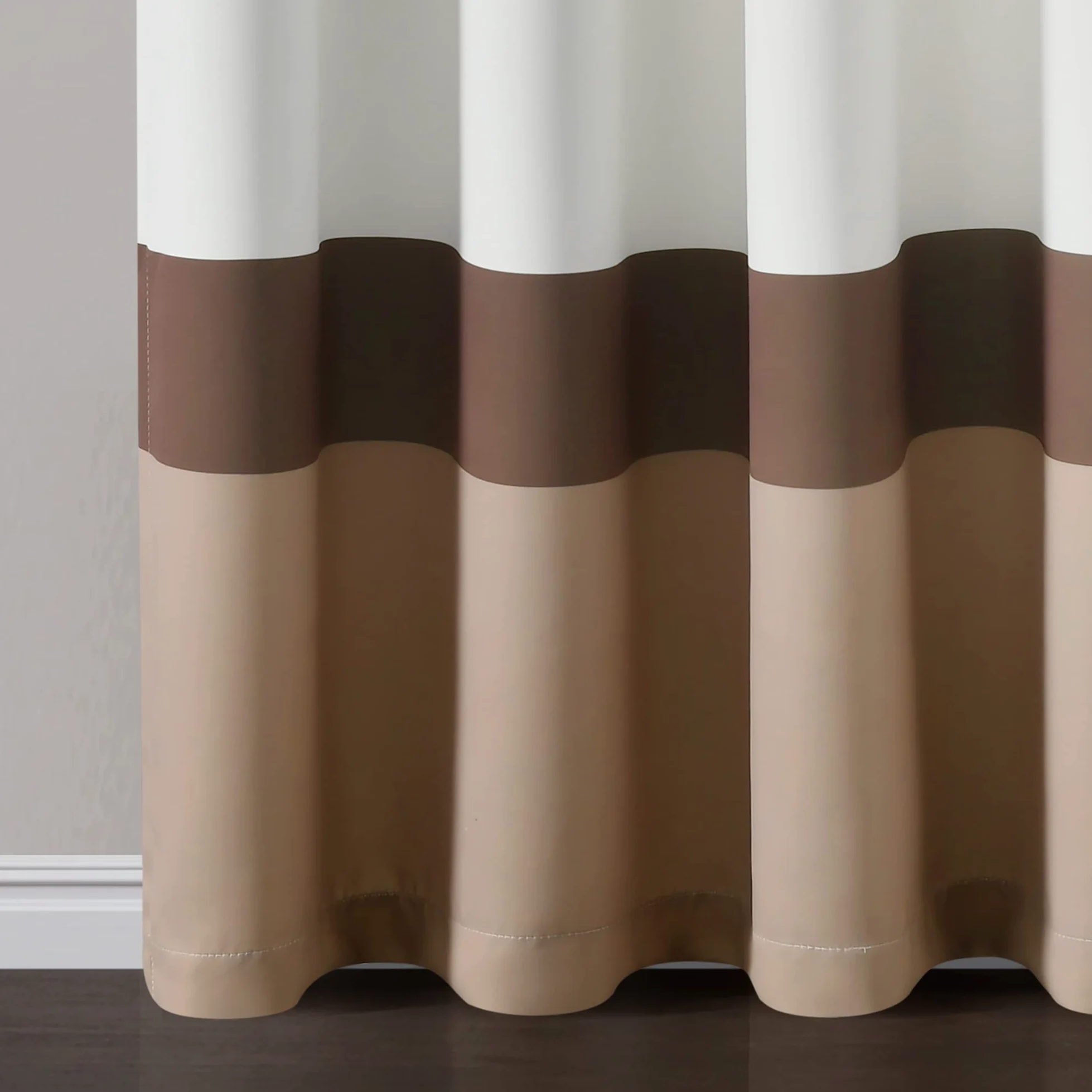 Lush Decor Alexander Paire de Rideaux de fenêtre filtrant la lumière, 213,4 cm (L) x 132,1 cm (l) - Neutre