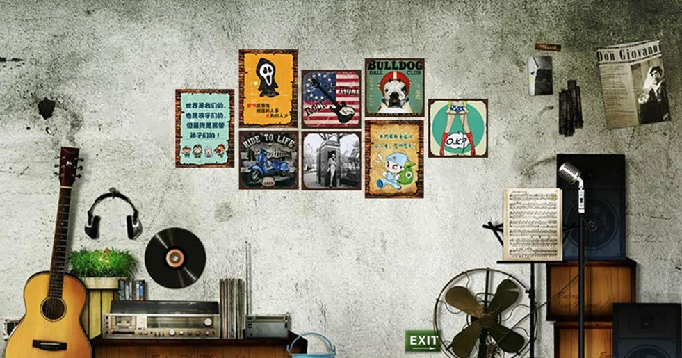 Plaque de Mur en Métal Vintage Signe 20x30cm pour Café Bar Pub