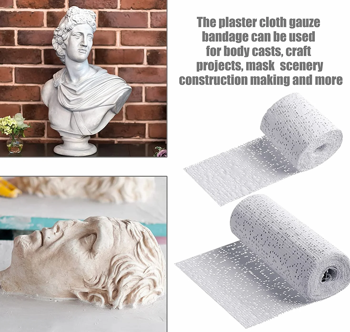 Lot de 10 bandages en plâtre pour ventre de grossesse - Séchage rapide 5 cm x 3 m