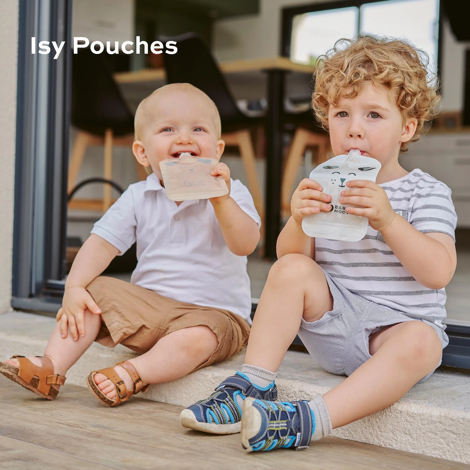 Babymoov Gourdes Réutilisables 150ml Bébé Enfant Plastique Recyclé sans BPA Hermétiques