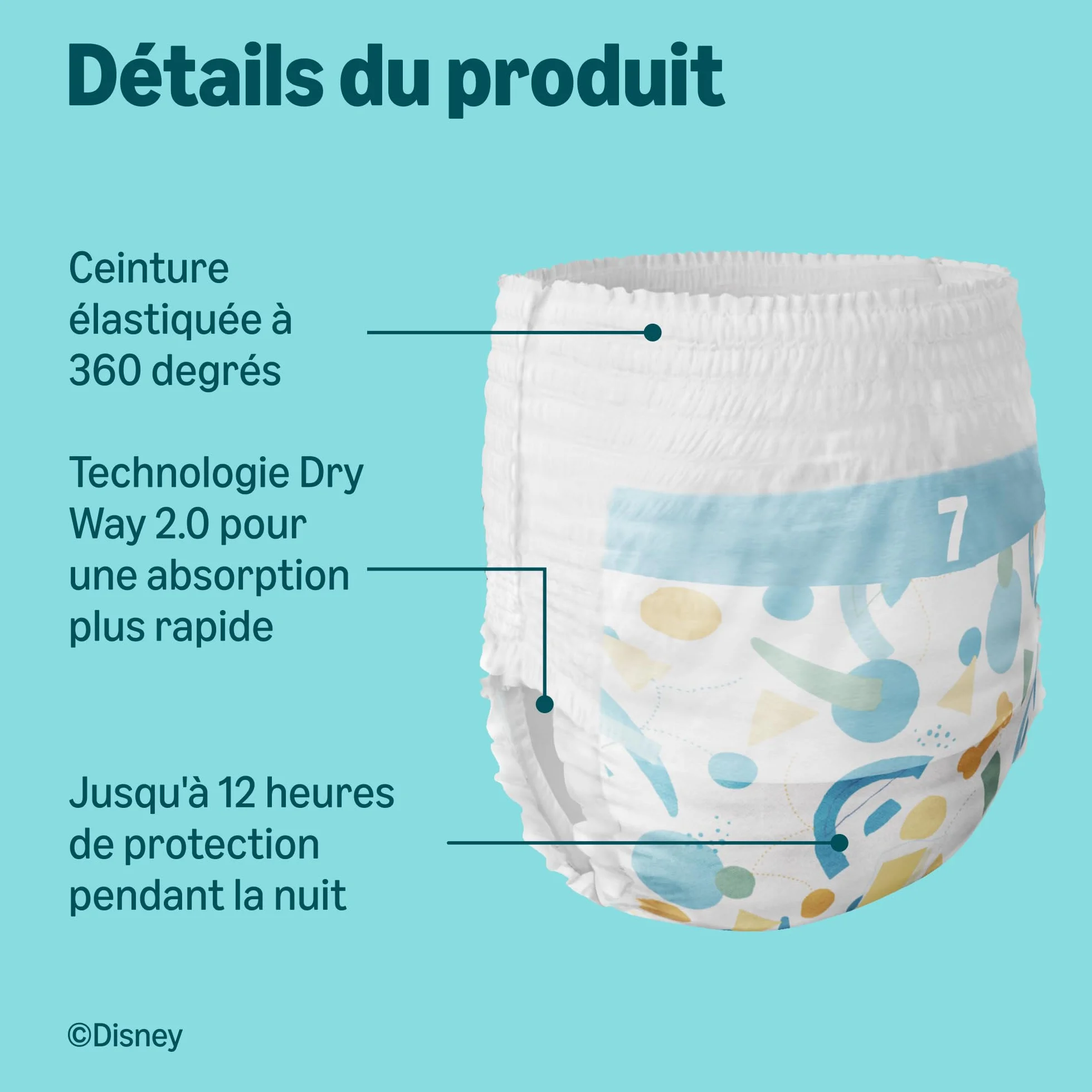 Amazon Disney Couches Taille 7 Lot de 2 Paquets 56 Couches 17 kg+
