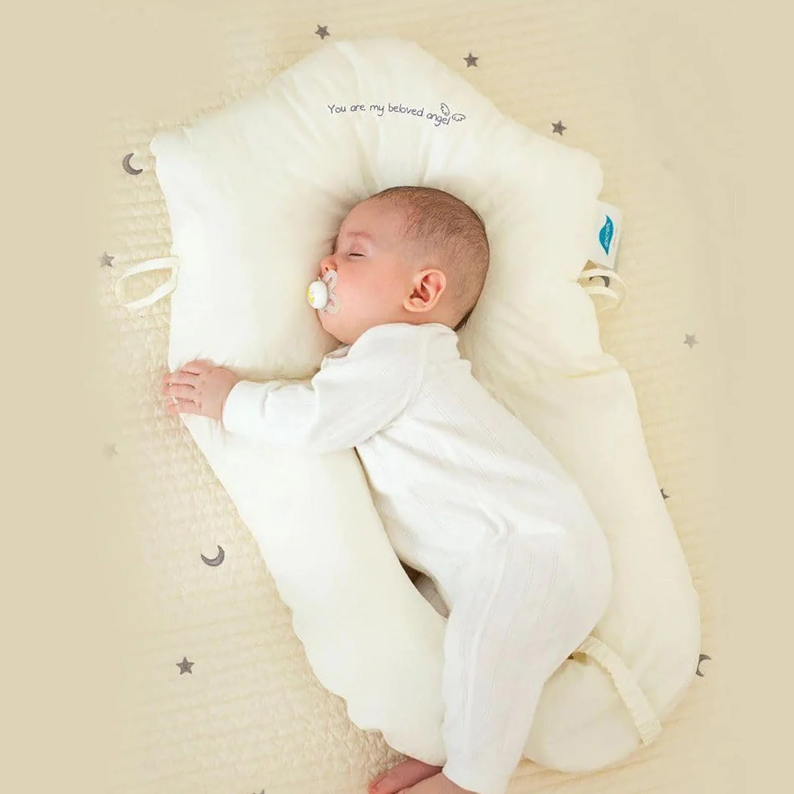 Dreamo Coussin Bébé Ultra-Doux Oreiller Façonnant Tête Bébé Soutien Arrière Corps Entier U Appuie