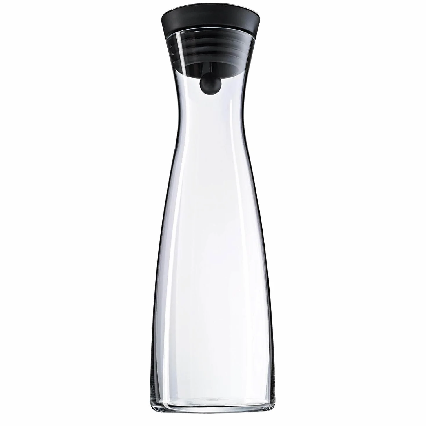 WMF Basic 0617726040 Carafe à eau de 1,5 l (Noir) en verre, système Close Up, hauteur 32,7 cm, largeur 11,3 cm, Sans accessoires