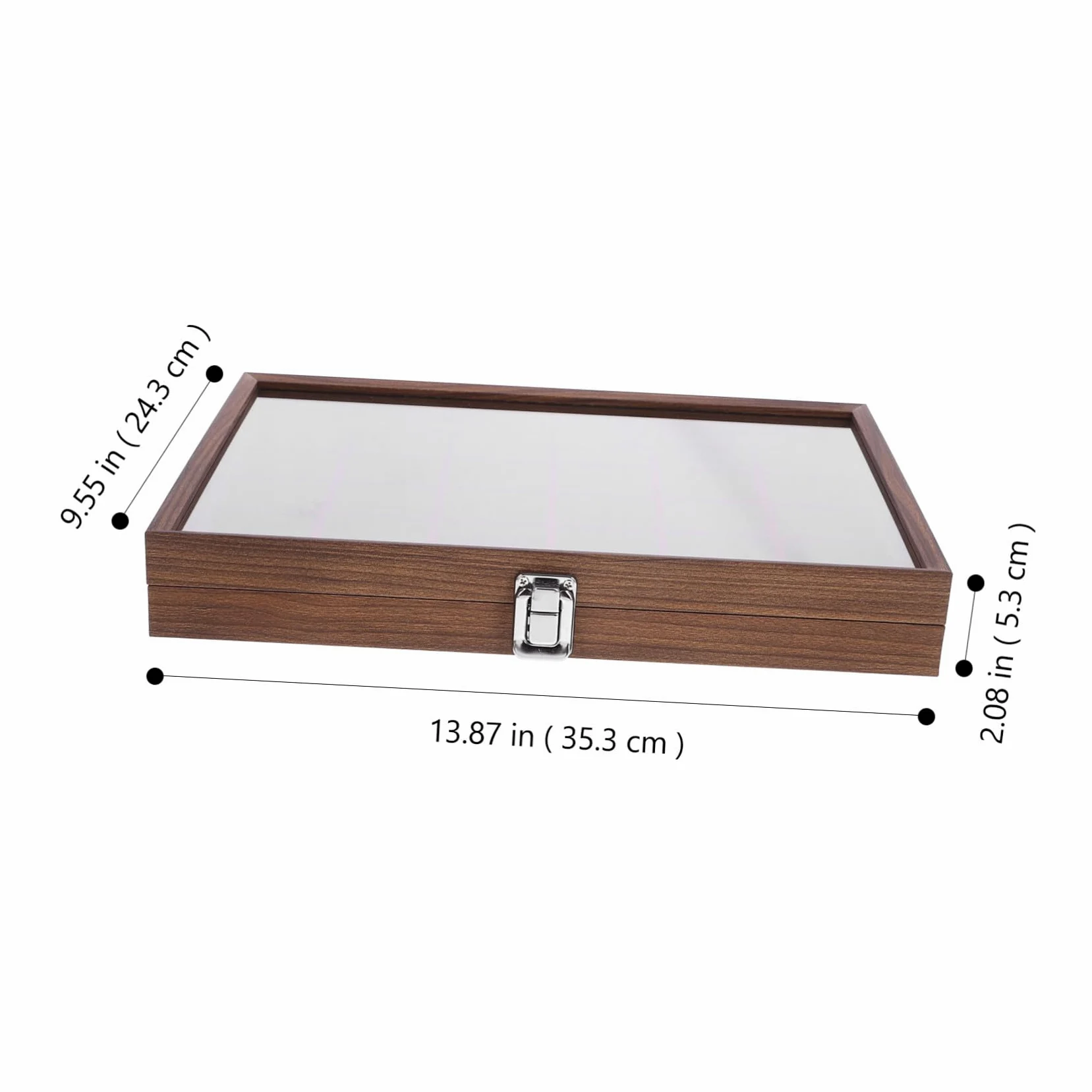 Boîte à Thé Bois avec Compartiments Rangement Sachets de Thé Multi-fonction avec Couvercle Transparent Organisateur Élégant pour Cuisine et Salon