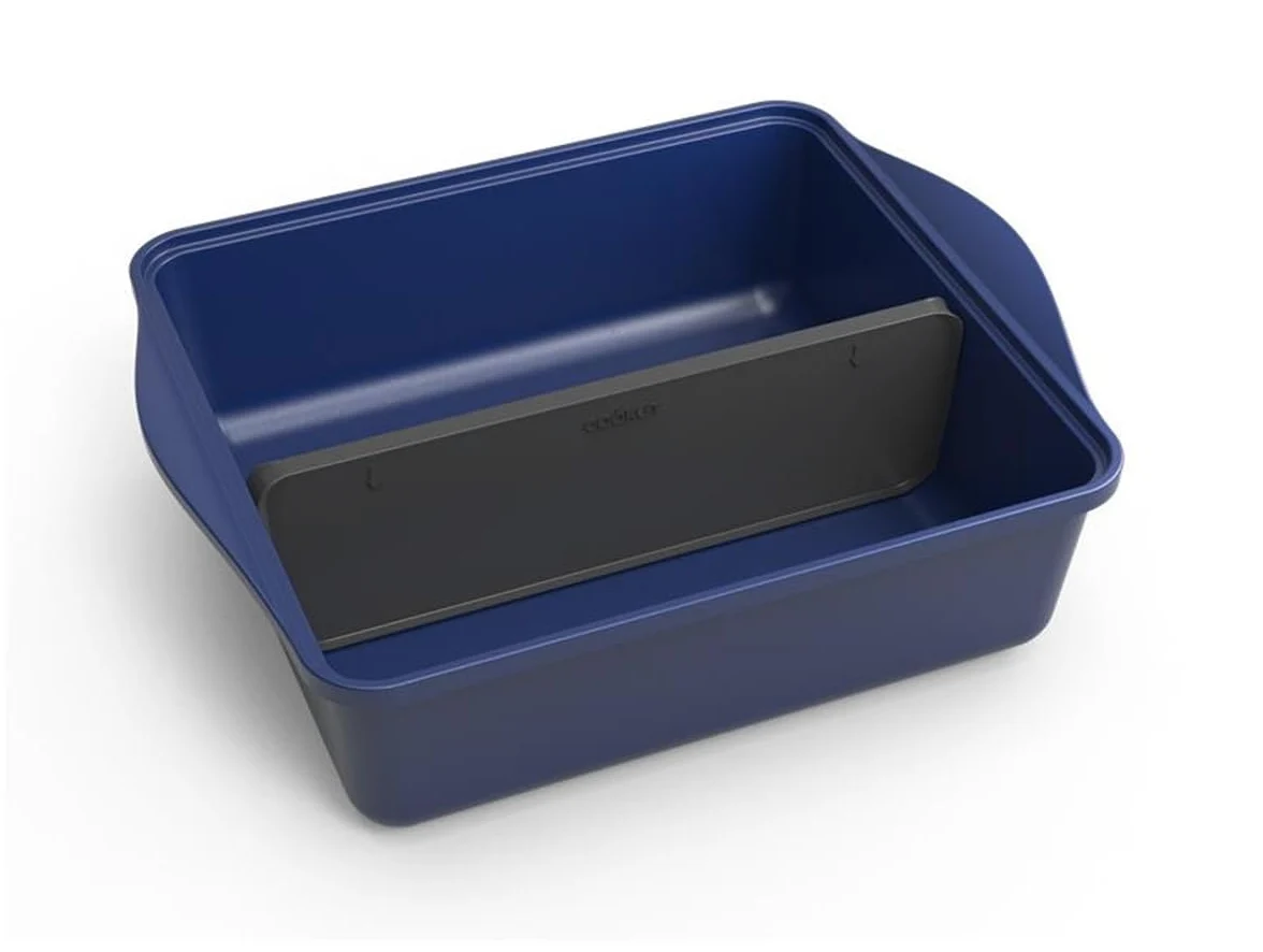 COOKUT, L'incroyable PETIT plat à Four Ajustable 24 x 30 x 9.5 cm - MYRTILLE (Bleu)