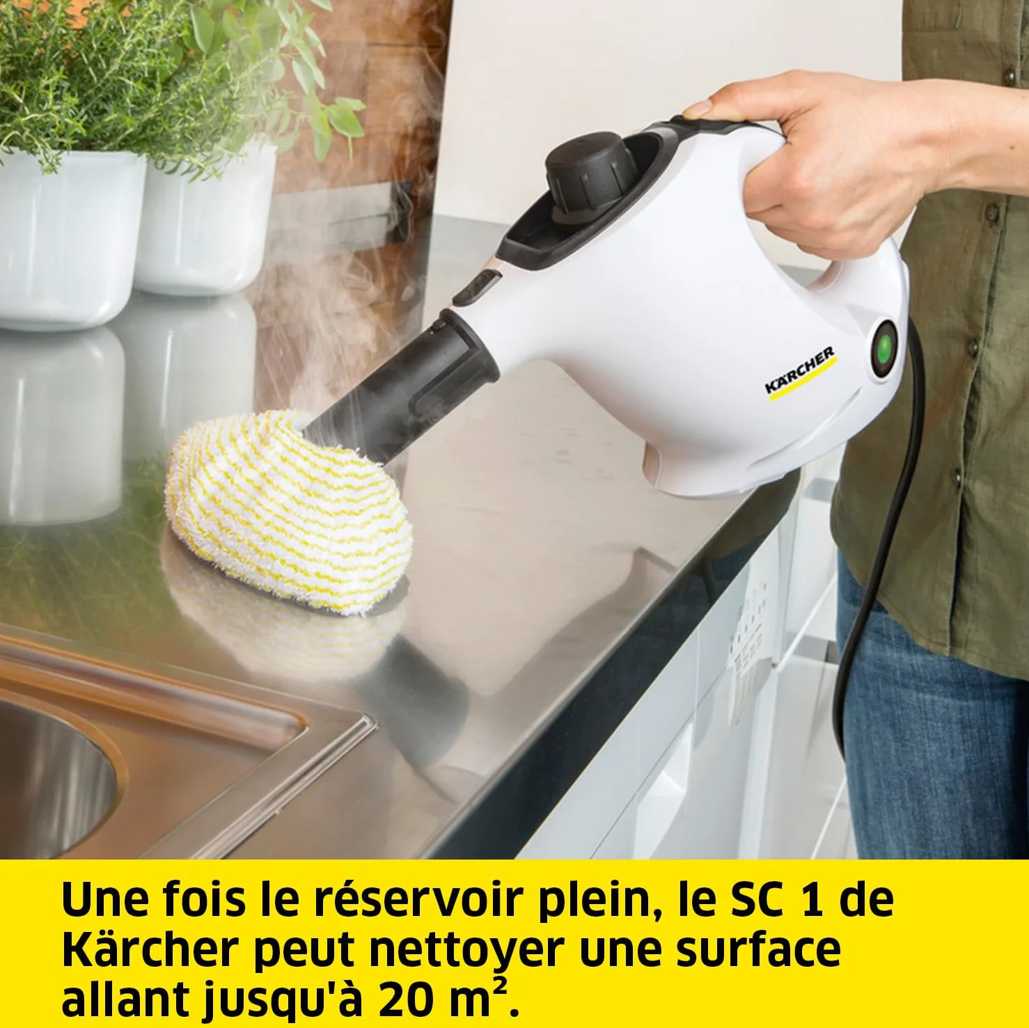 Kärcher Nettoyeur Vapeur SC 1, 3 Bar, 1200 W, 20 m², 200 ML