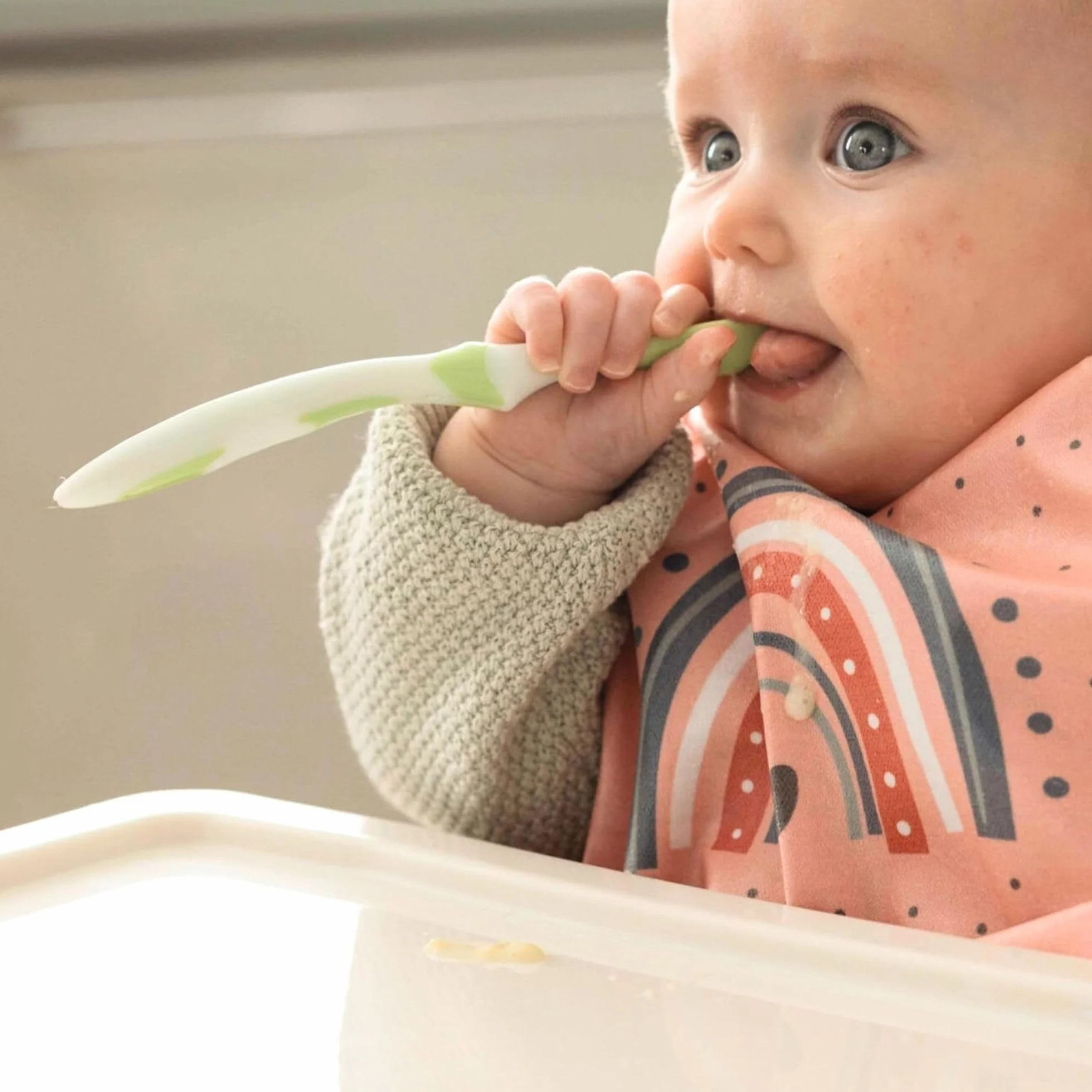 Nuby Cuillères d'Alimentation Bébé Lot de 6 - Sevrage 4 Mois+