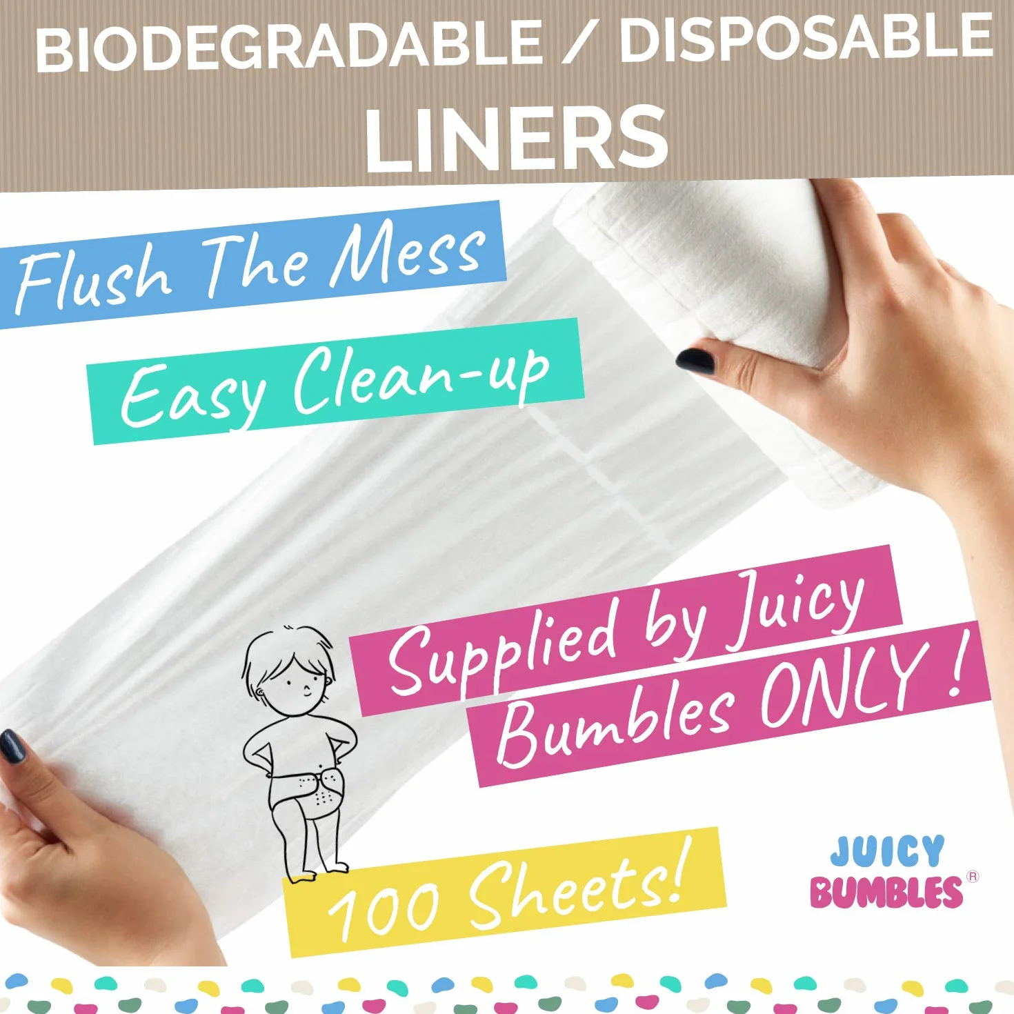 Pack Couches Réutilisables Insert Lavable Rouleau Feuilles Jetables Sac à Couche