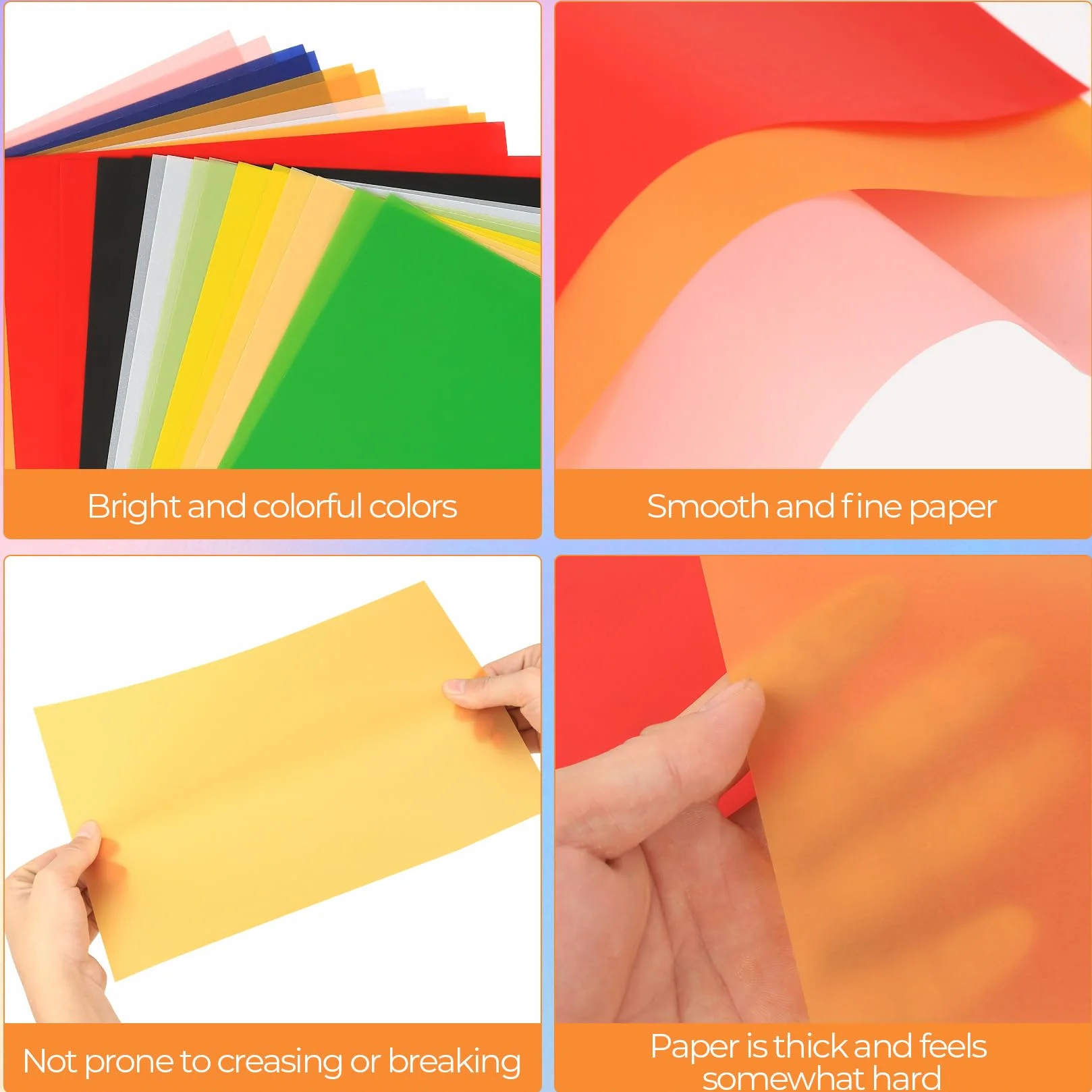 Papier Calque Coloré 24 Feuilles DIN A4 100 g/m² Transparent Imprimable pour Dessins