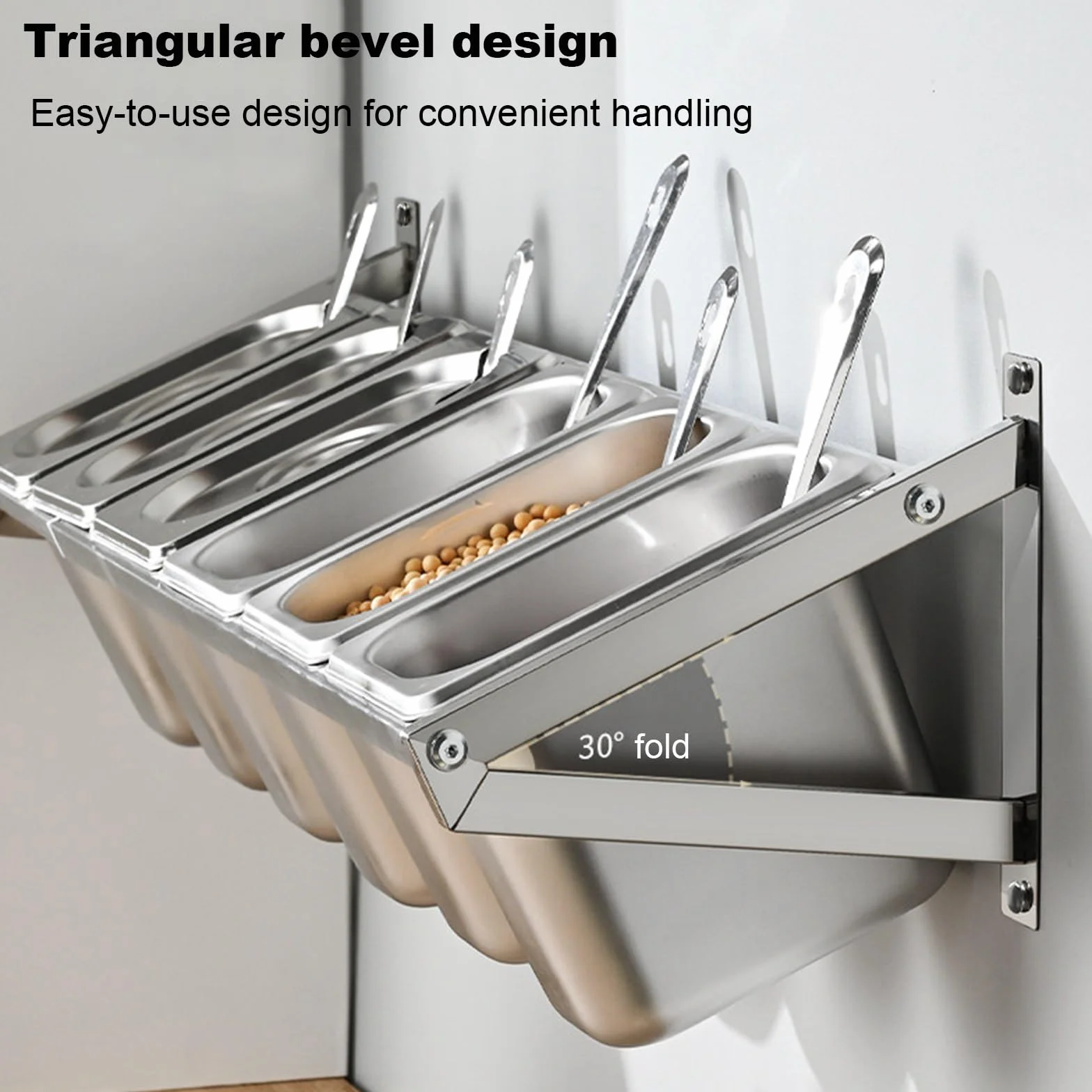 Boîte épices murale amovible inox 6 grilles rangement cuisine