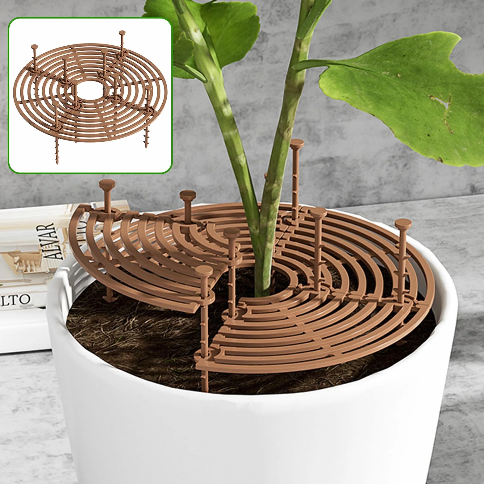Grille de Protection pour Pot de Fleurs 52cm 30cm Plastique Sécurité Animaux Chat Bébé 40 Piles