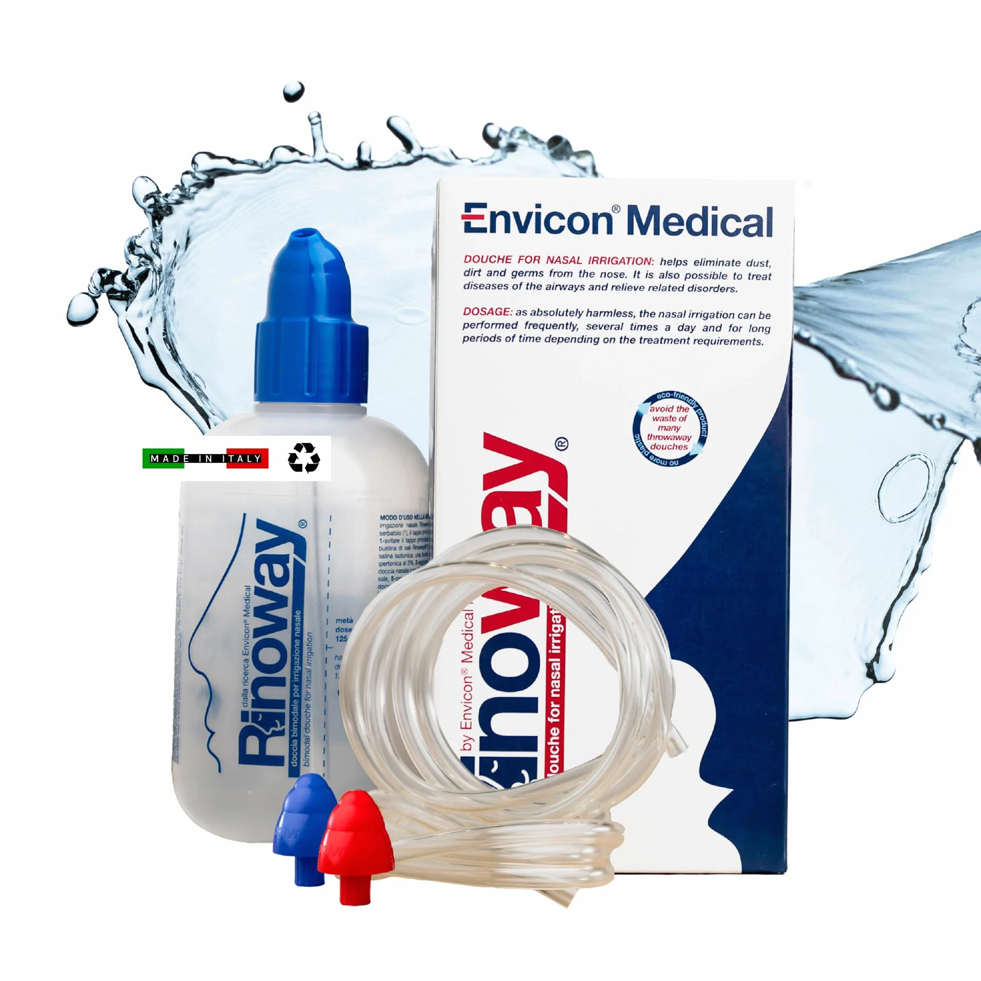 Rinoway Lavage de Nez Sinus Rinse Irrigation Nasale 250 ml Flacon Nébulisation