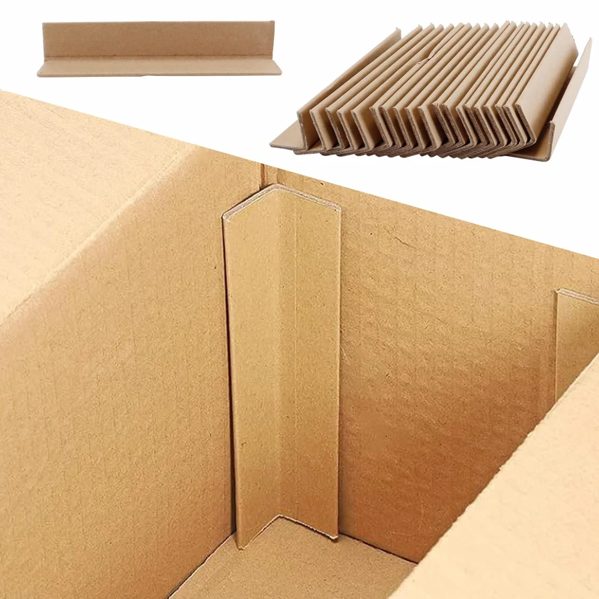 Protections d'angle réglables en carton 3 mm 150 x 30 mm pour emballages