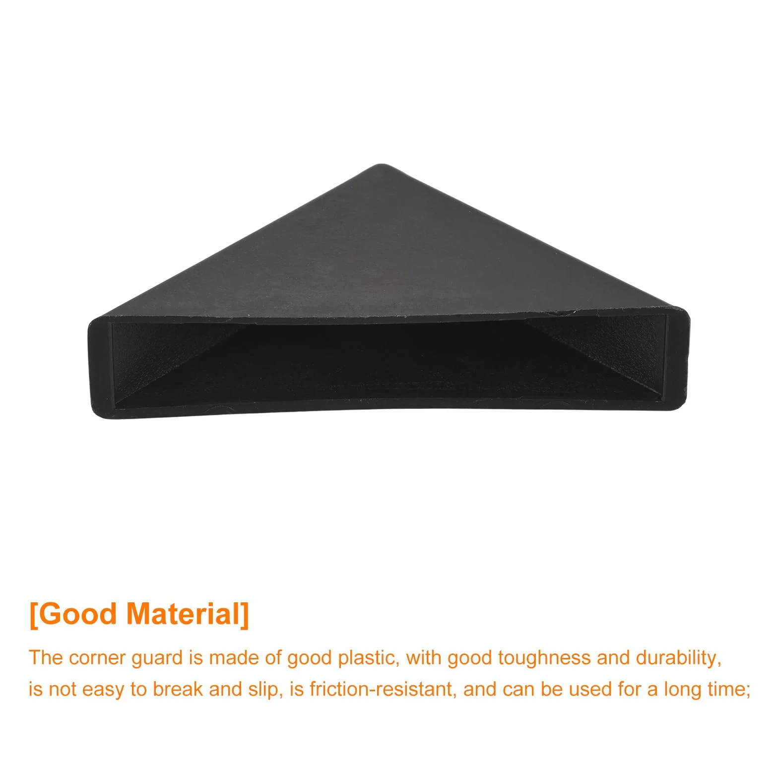 QUARKZMAN 20Pcs Protections d'Angle en Plastique 12x66mm Triangulaire Noir