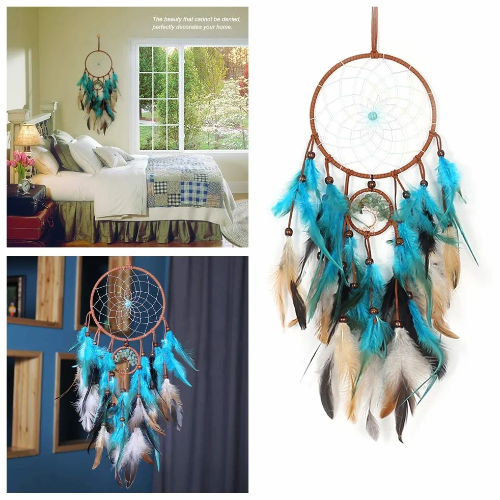 Violet LED Dream Catcher Décoration Murale Indienne pour Chambre