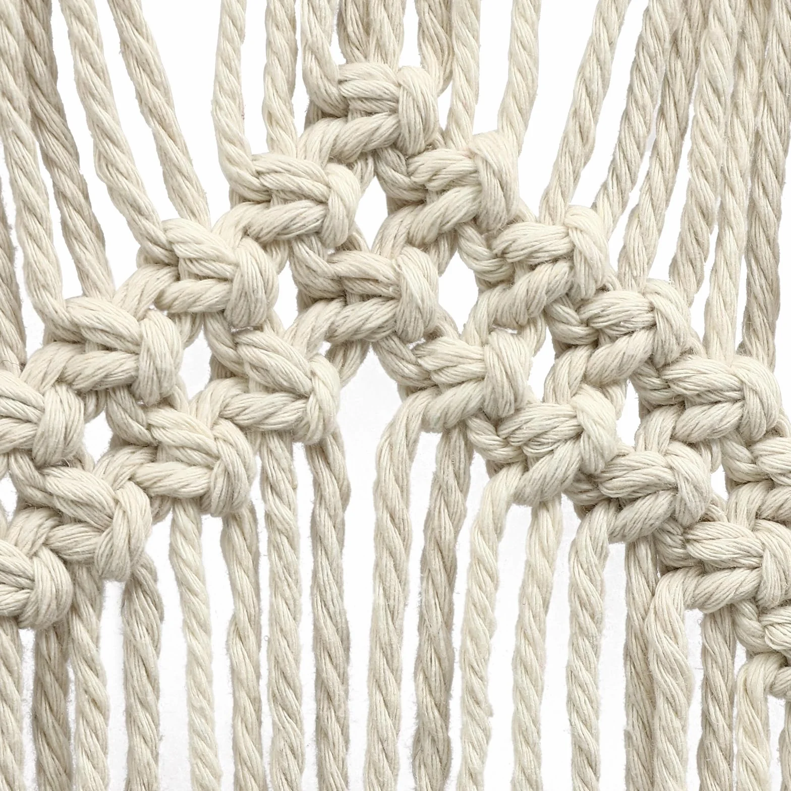 Rideau de porte en macramé - 120 x 195 cm - Fait à la main - Style bohème - Grand rideau tissé à la main - Avec anneau en bois - En coton tissé - Décoration de fenêtre - Blanc