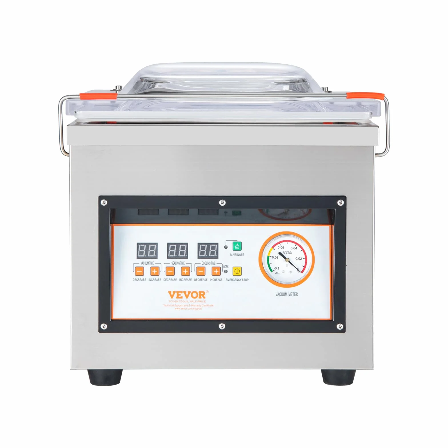 VEVOR Machine à emballer sous vide à chambre 320 W 320 mm usage domestique commercial aliments humides viandes marinades