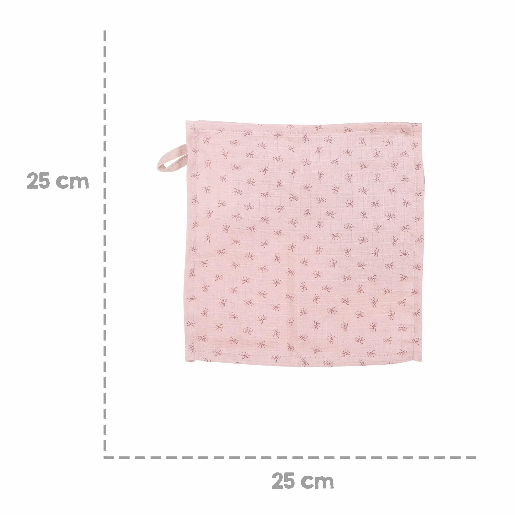 roba Lot de 5 Gants de Toilette Bébé Lil Planet 25 x 25 cm Coton Bio Rose/Gris