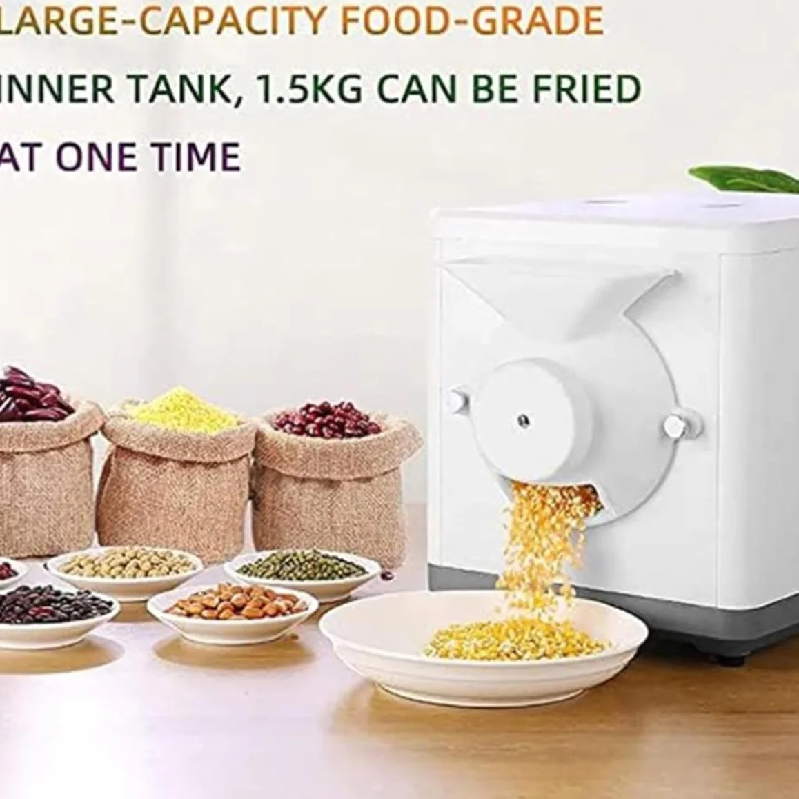 Torréfacteur de café 1600 W, machine de torréfaction de grains domestique 1500 G, réglable 0-250°C