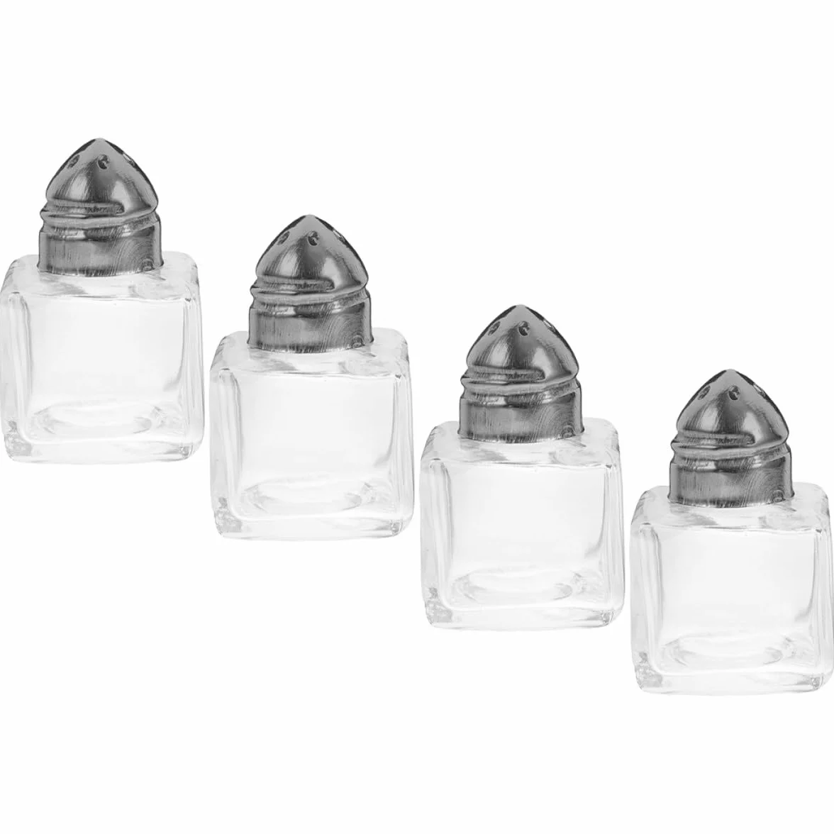 Salières Miniatures en Verre Trous, Ensemble de 4