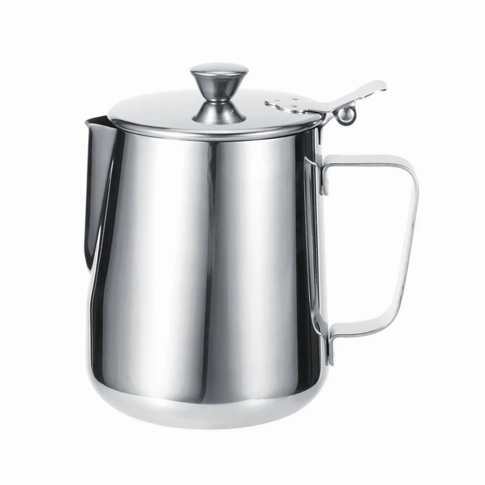 caihuashopping Pot À Lait 600 ML 1000 ML d'acier Inoxydable épaississant Le Lait Mousseux Tasse de Tasse d'artisture d'art Latte avec Une pichet de café Outil de café Pichet à Lait