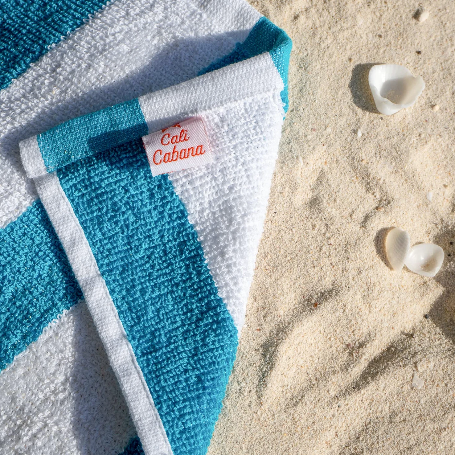 Arkwright Cali Cabana Lot de 4 Serviettes de Plage à Rayures, 100% Coton Doux, légères et à séchage Rapide, Serviettes en éponge pour Piscine, baignade et Spa, 76 x 152,5 cm, Bleu