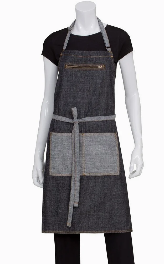 Chef Works Ab034-blk-0 Manhattan Bavoir tablier, Noir