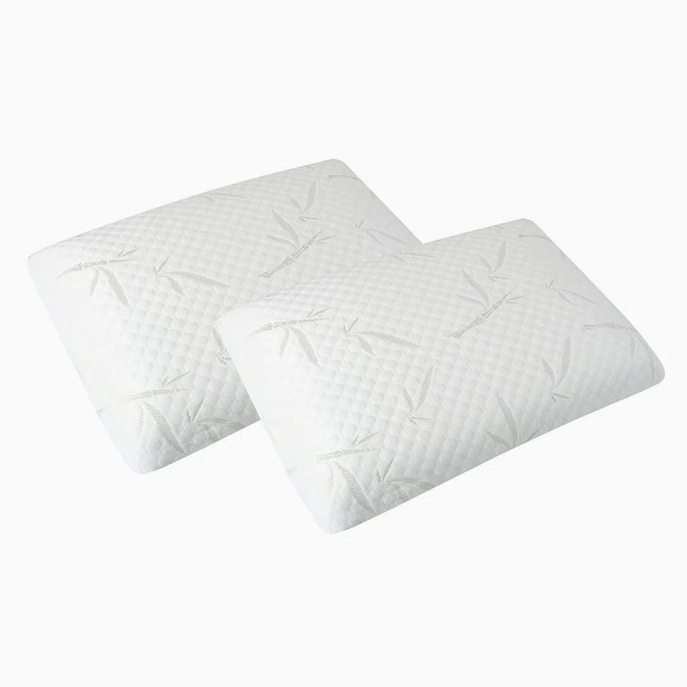 Olympe Literie Oreiller Cervical à Mémoire de Forme 40x60cm Sérénité Lot de 2 Soutien Ferme, Déhoussable et Lavable