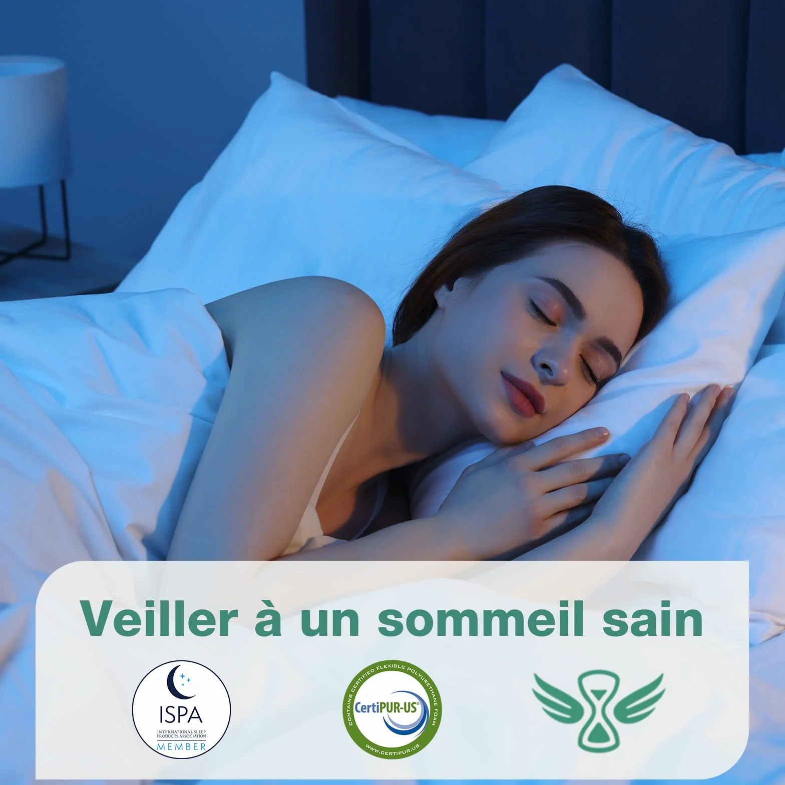 Novilla Surmatelas 140x190 7.5CM Mousse à Mémoire de Forme Gel Antidérapant Lavable