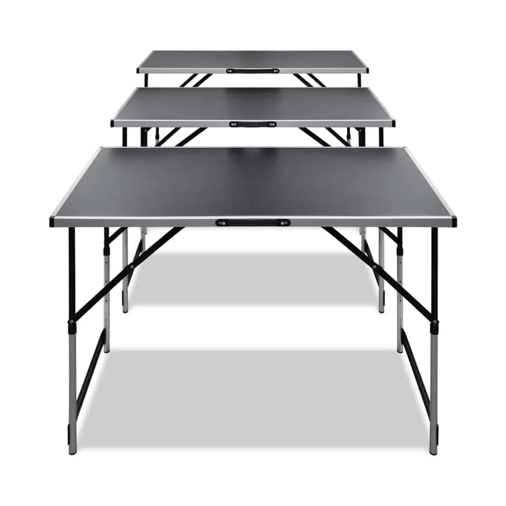 Lot de 3 tables à tapisser pliables et réglables en hauteur