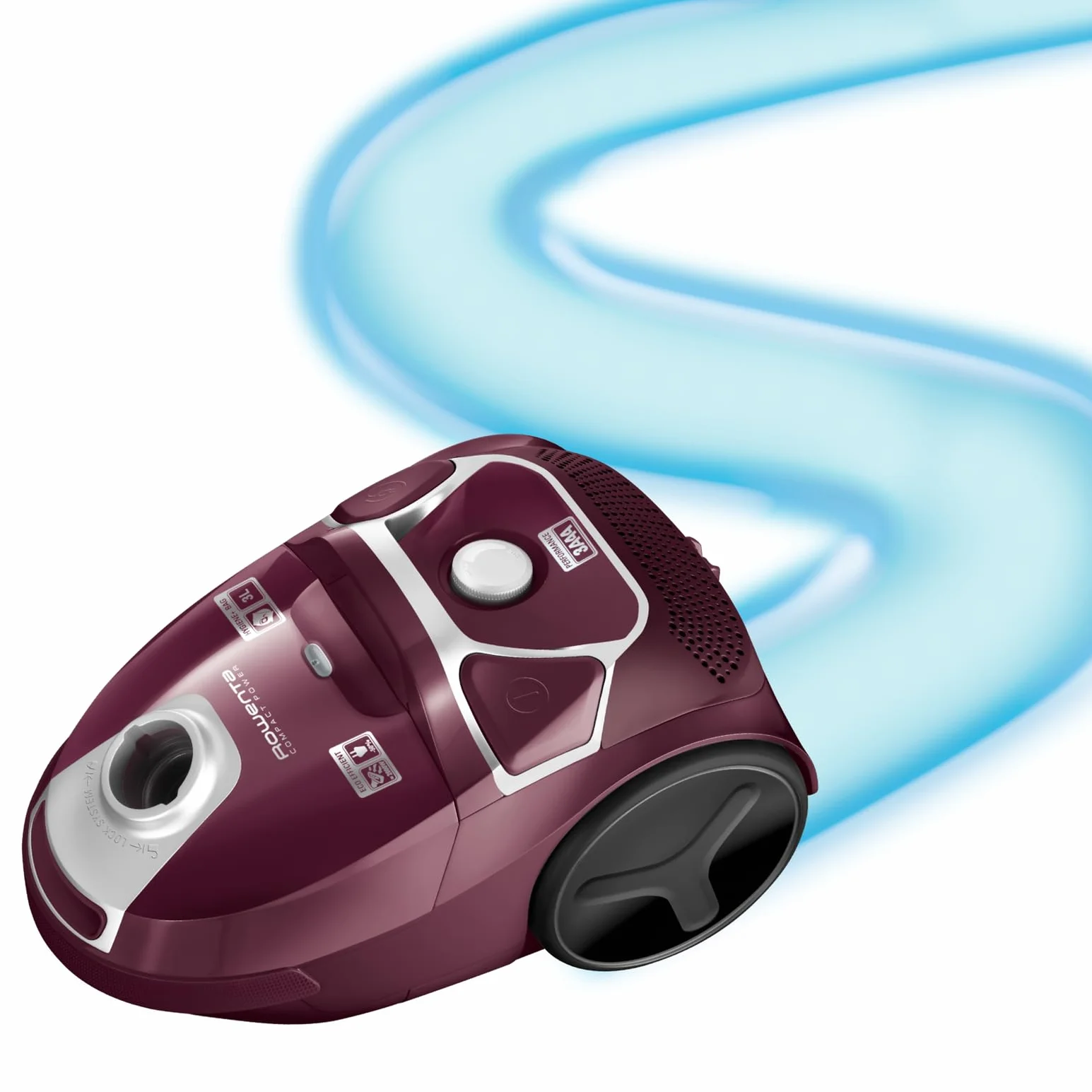 Rowenta RO3969EA Compact Power Aspirateur avec sac 900 W Haute filtration 3 L Aubergine