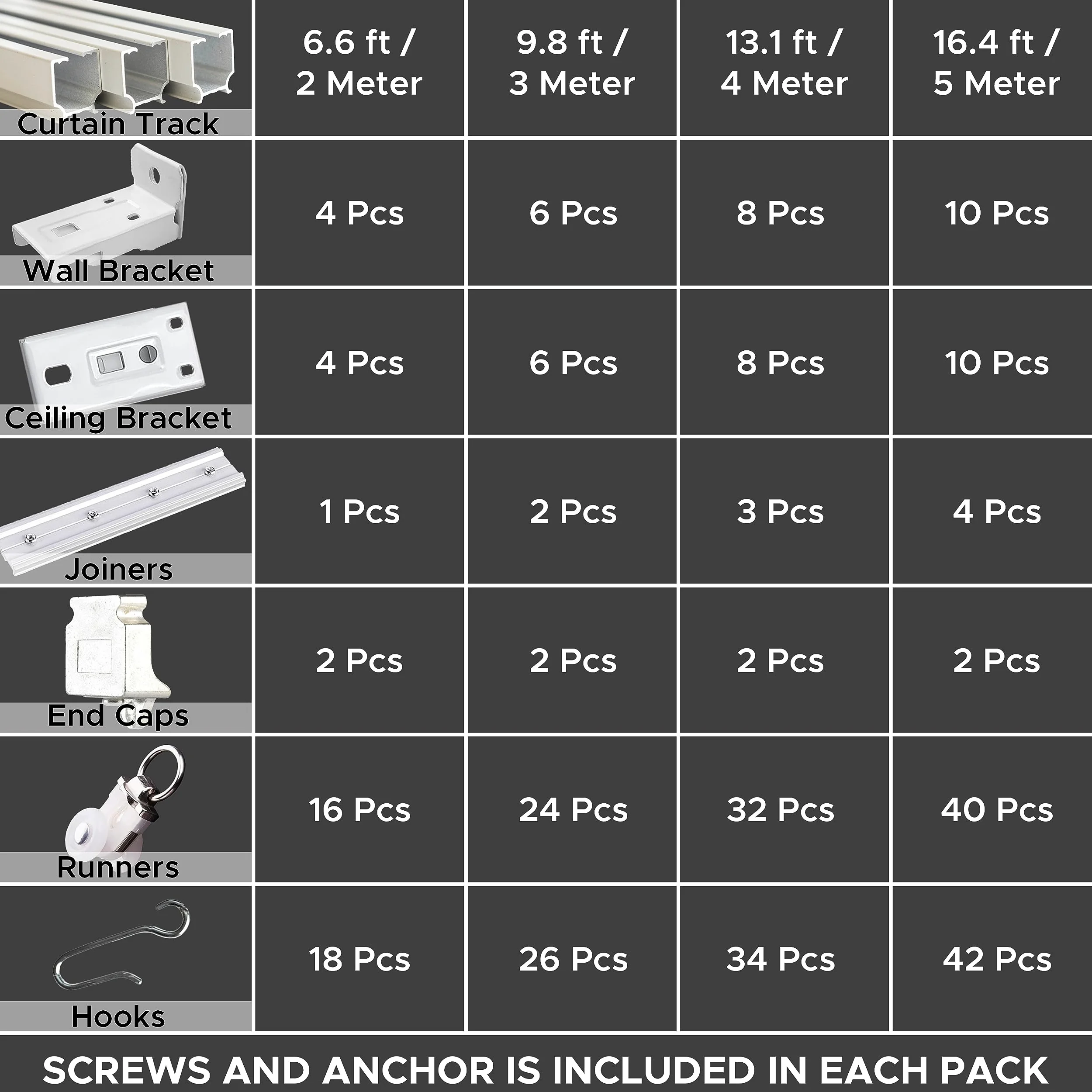 Rail de rideau de 2 mètres, rail de plafond pour rideaux, système de rails de rideaux à fixation murale ou plafond,Séparateur de pièce,Rail de rideau de plafond pour salon, chambre à coucher, douche