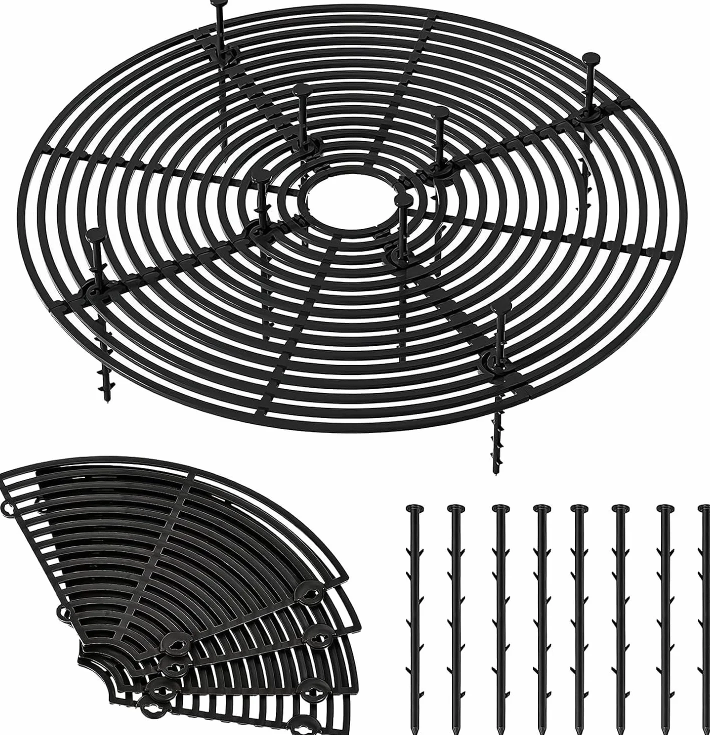 Grilles de Pots de Plantes Cache-Pot jusqu'à 30 cm Diamètre Couvercle Protection Sol