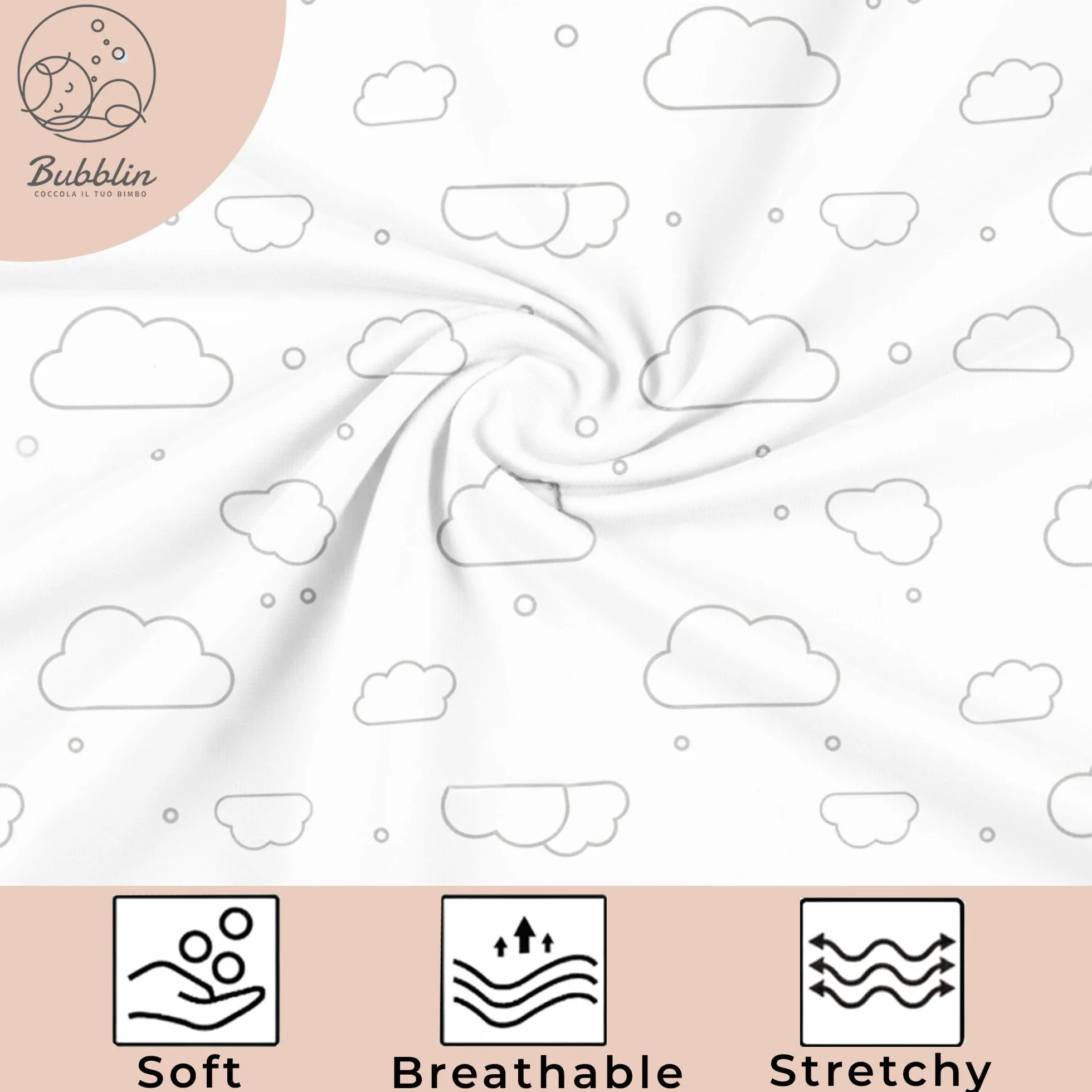 Housse de Coussin pour Allaitement 100% Coton Fermeture Discrète