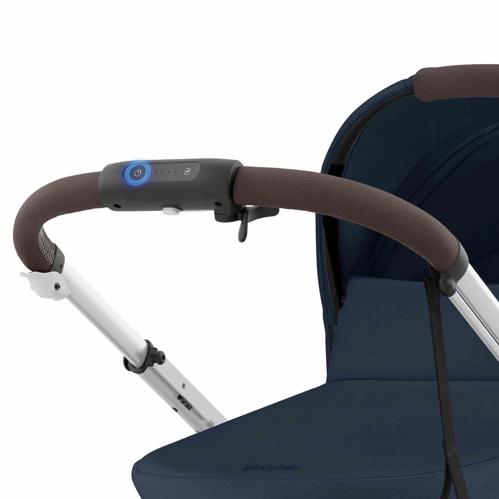 CYBEX Poussette Gold e-GAZELLE S, de la naissance à 4 ans, max 22 kg, système tout-en-1 avec propulsion électrique, bleu océan