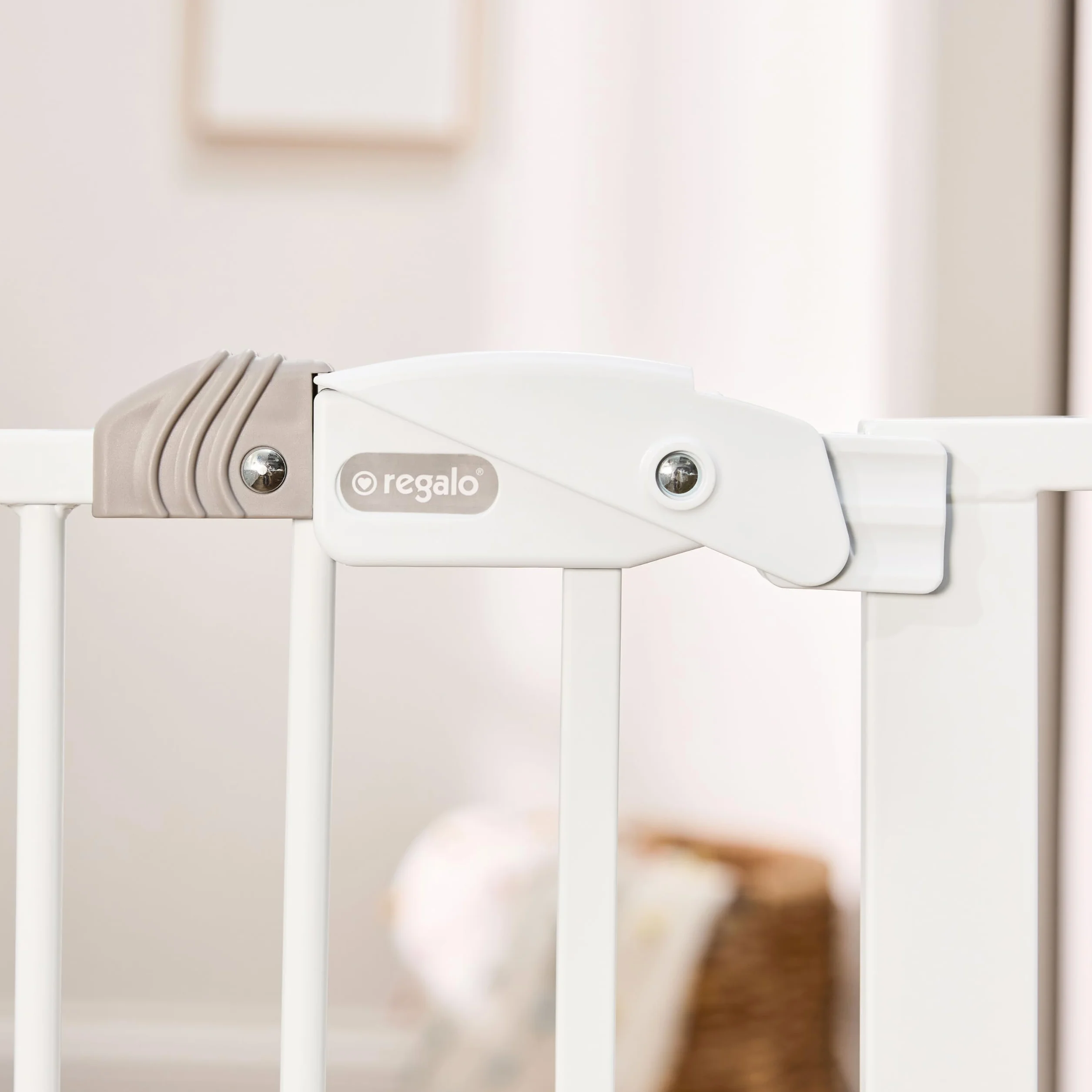 Regalo Safety 91.4cm Extra Tall Baby Gate for Doorways, Fits Openings 73.6-90cm, Pressure Mounted