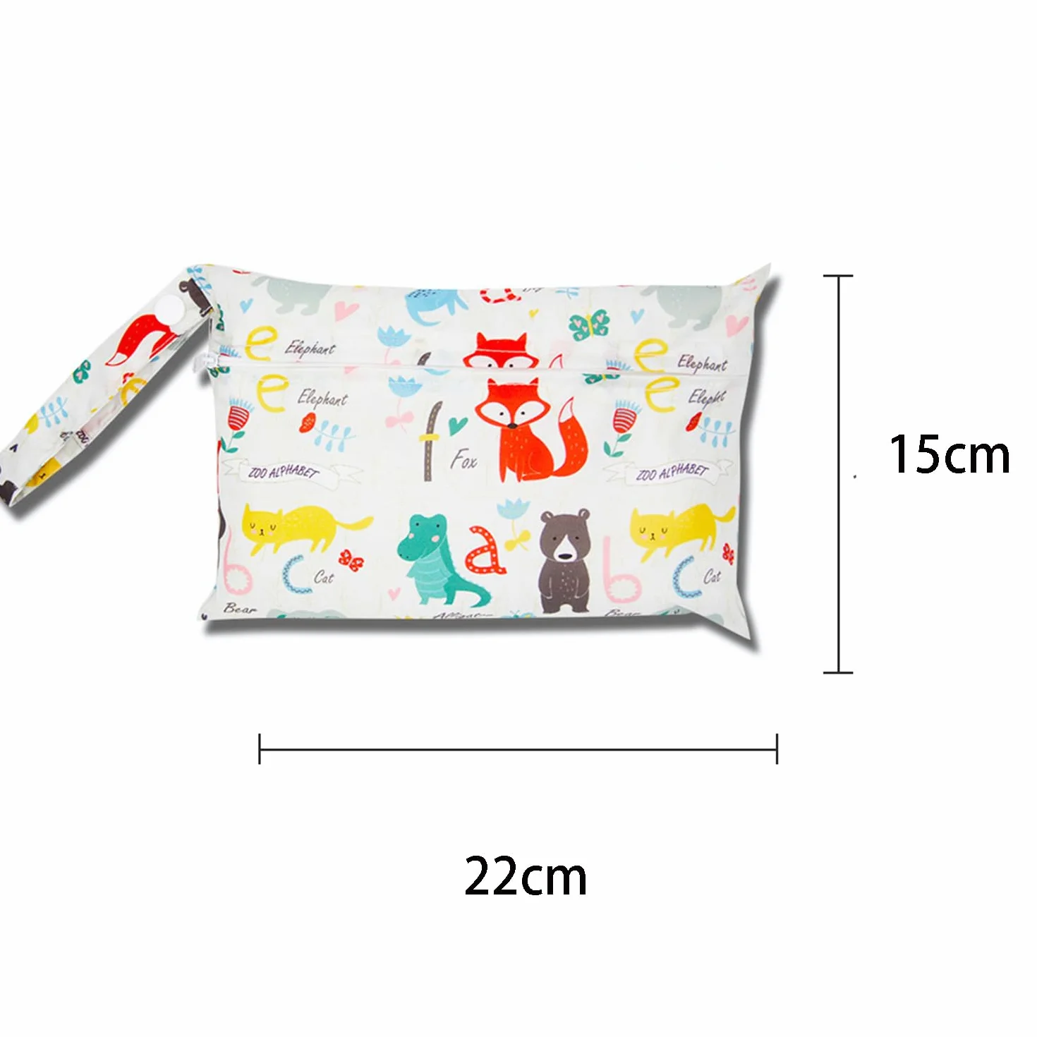Sac à langer imperméable mini motif animal coloré 22x15 cm pour bébé natation voyages plage