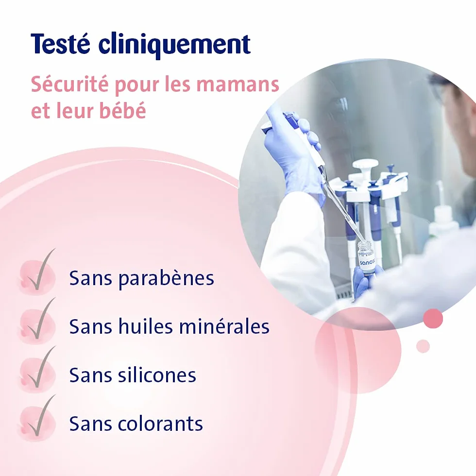 Sanosan Crème mamelon allaitement lanoline naturelle pure 100% sans parabènes 30 ml
