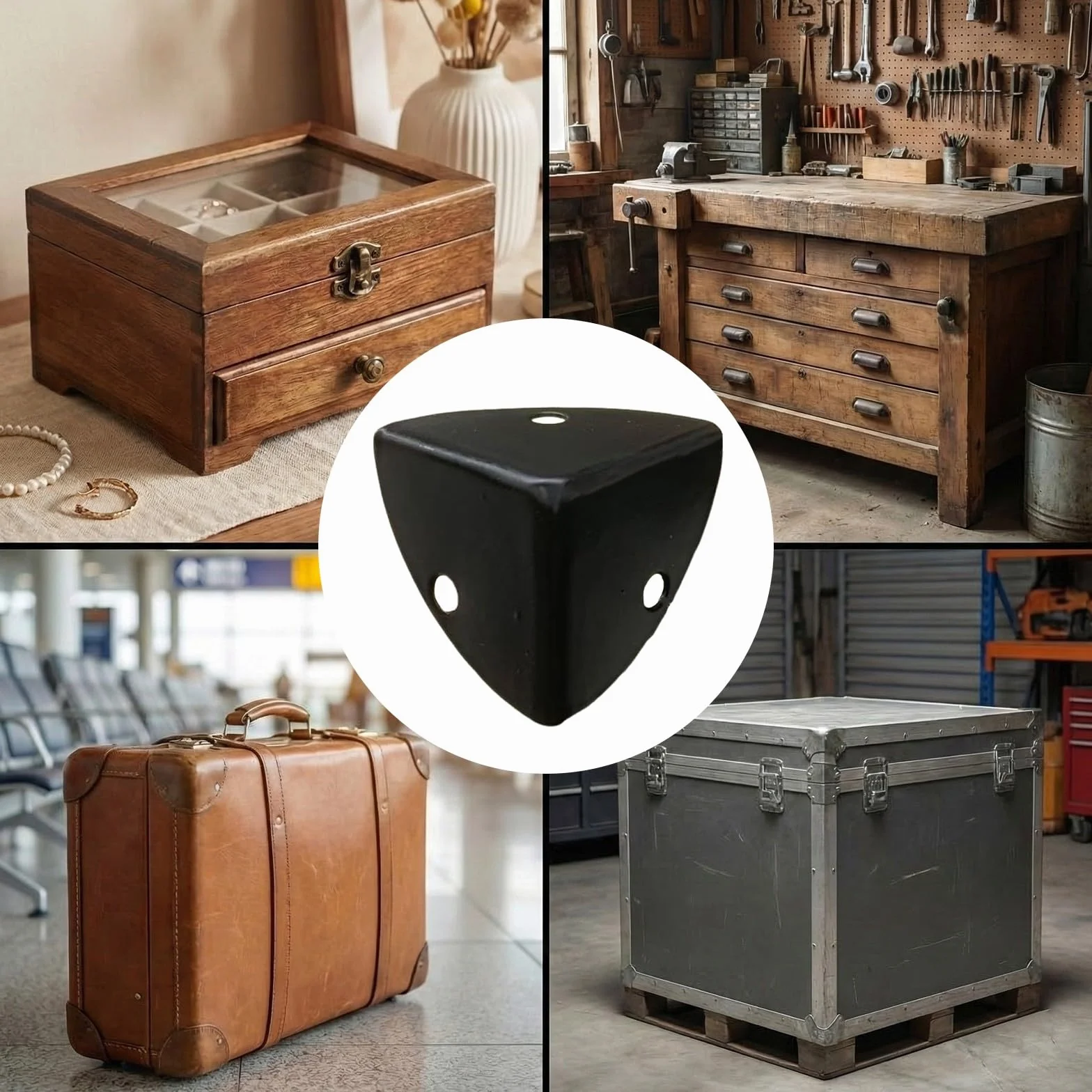 Protections d'Angle En Métal, Coins De Protection, Protege Coin De Table, Protection Angle Meuble, Boîte Antique En Bois