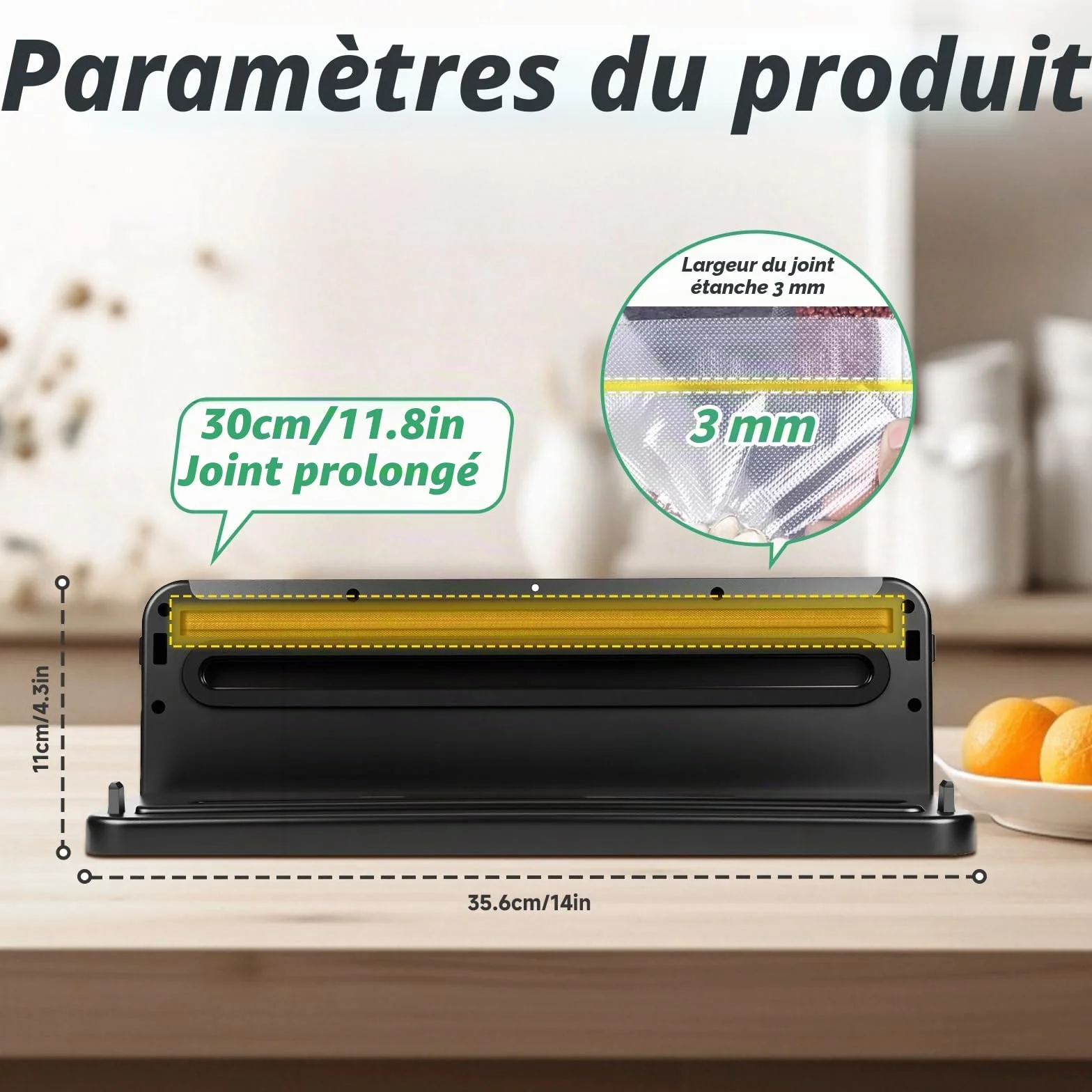 Machine Sous Vide Alimentaire 6 en 1, Multifonction avec 50 Sacs, Automatique Secs et Humides, Couteau Coupe et Tuyau