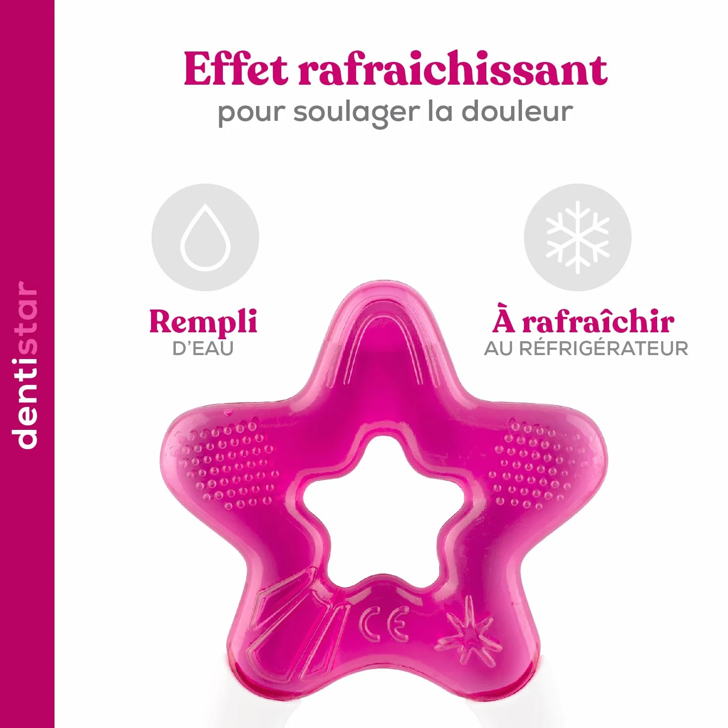 Dentistar Set de 2 anneaux de dentition rafraîchissants pour bébé - Sans BPA - Turquoise