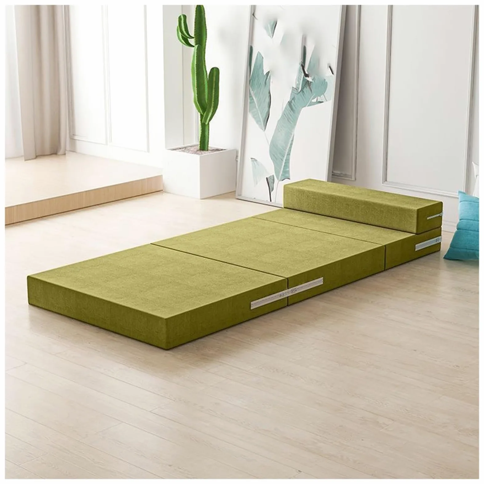 Matelas pliable en mousse à mémoire de forme avec housse lavable pour invités, camping, yoga, voyage en voiture 7,1 cm
