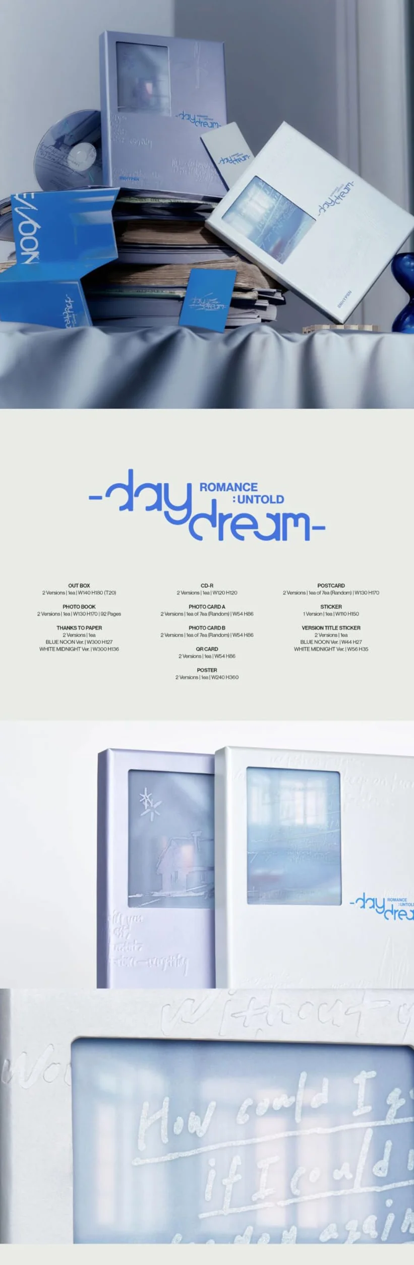 EN HYPEN ROMANCE UNTOLD DAYDREAM WHITE MIDNIGHT VERSION