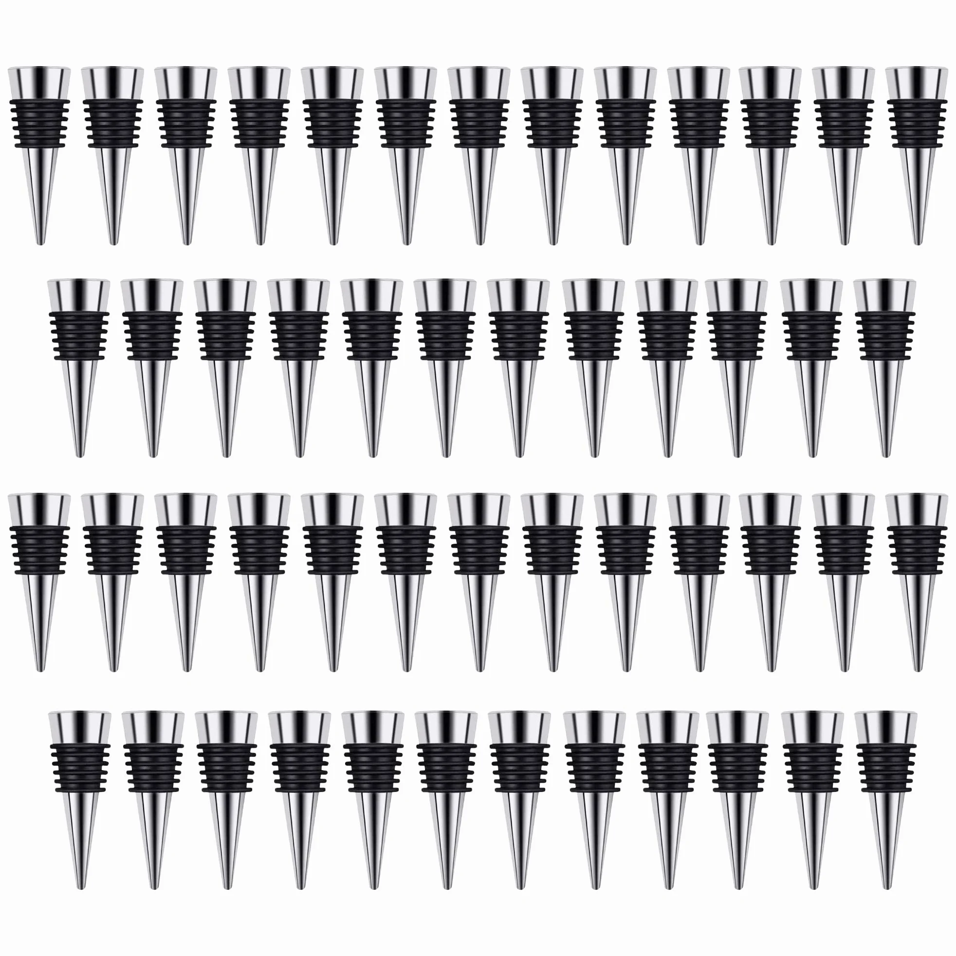 Lot de 50 bouchons décoratifs réutilisables pour cuisine, bar, cadeaux, fêtes de vacances, mariage (style simple)