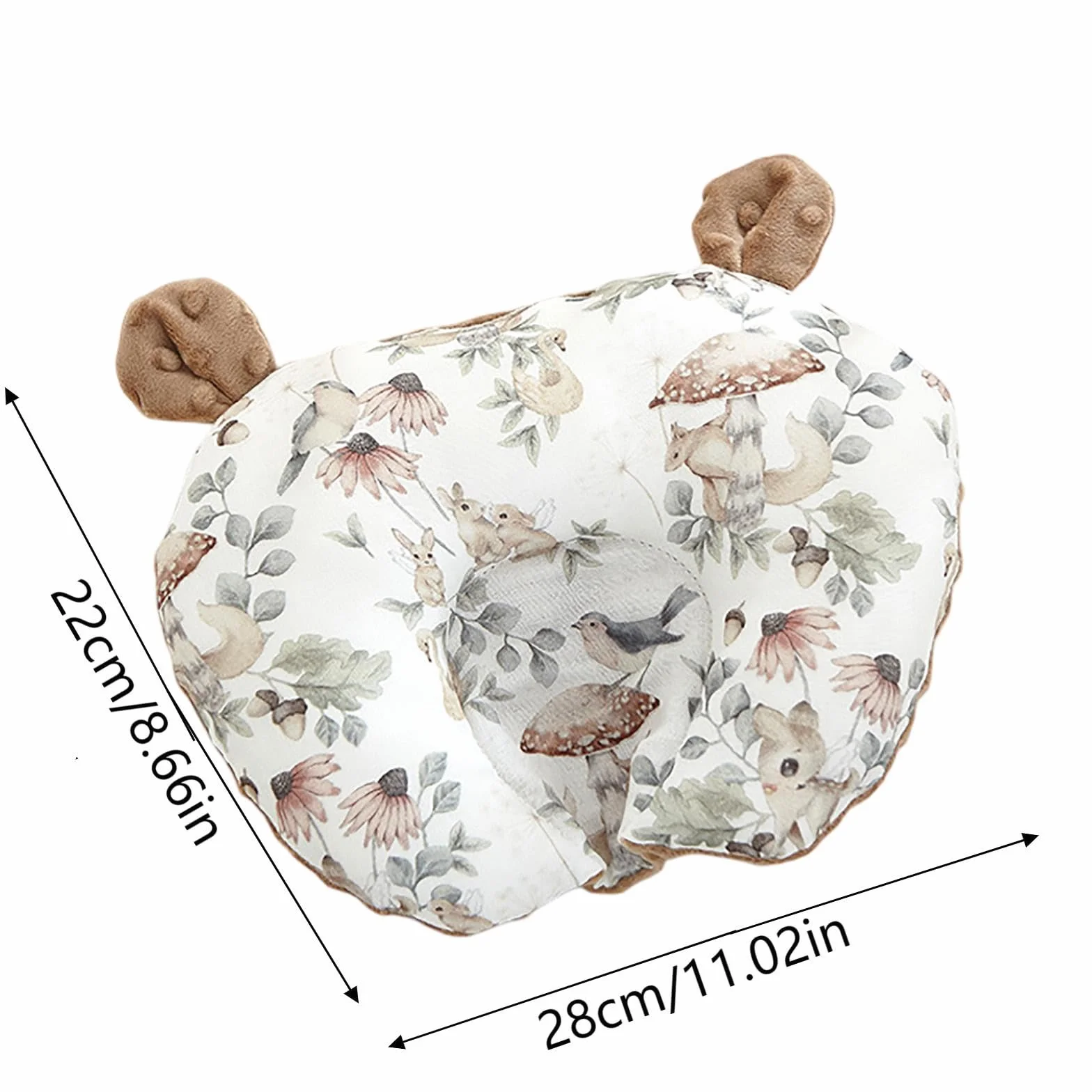 Oreiller pour Tout-Petit en Coton Biologique Doux Lavable en Machine Gris Clair