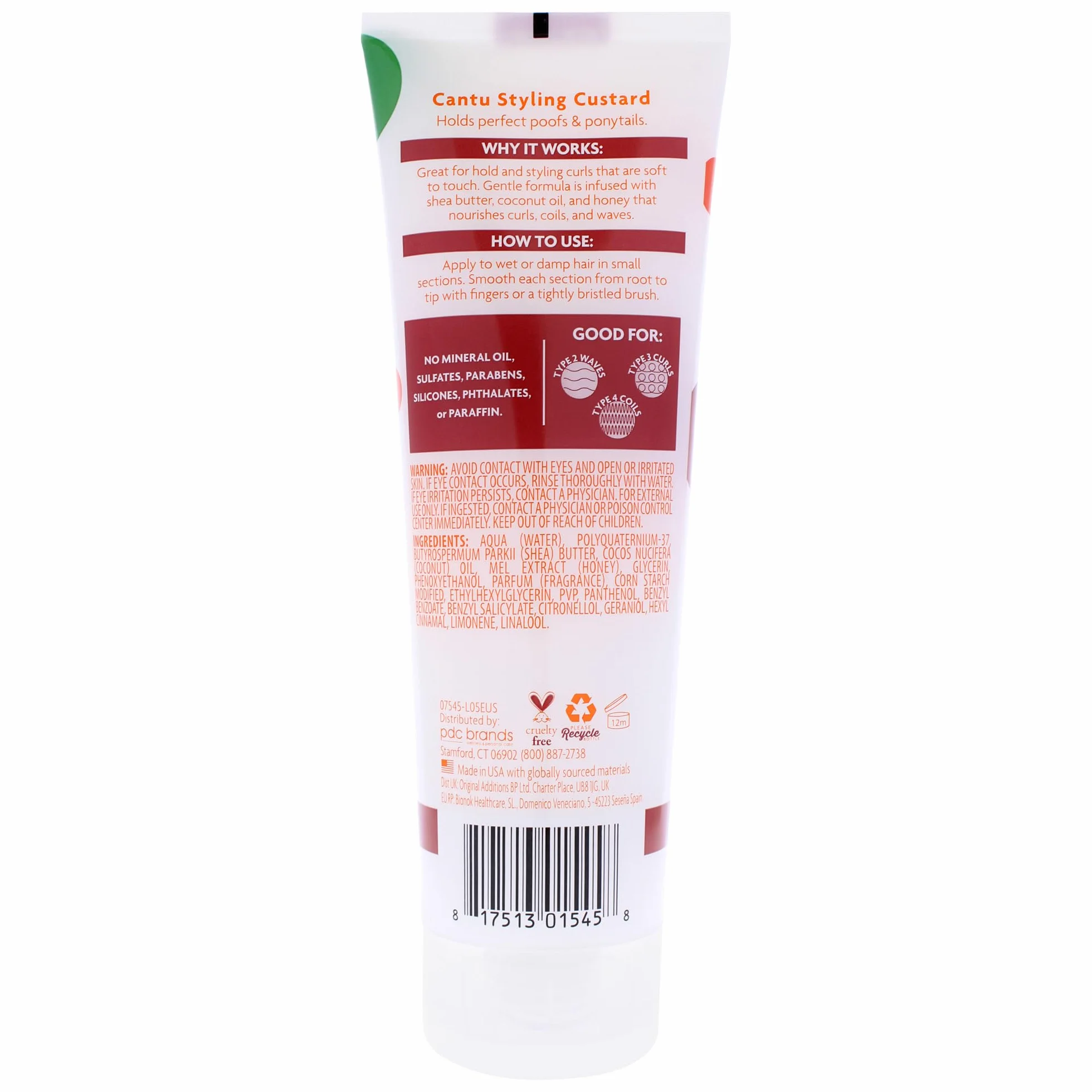 Cantu Crème Coiffante Custard Karité Coco Miel 227 ml pour Bébé