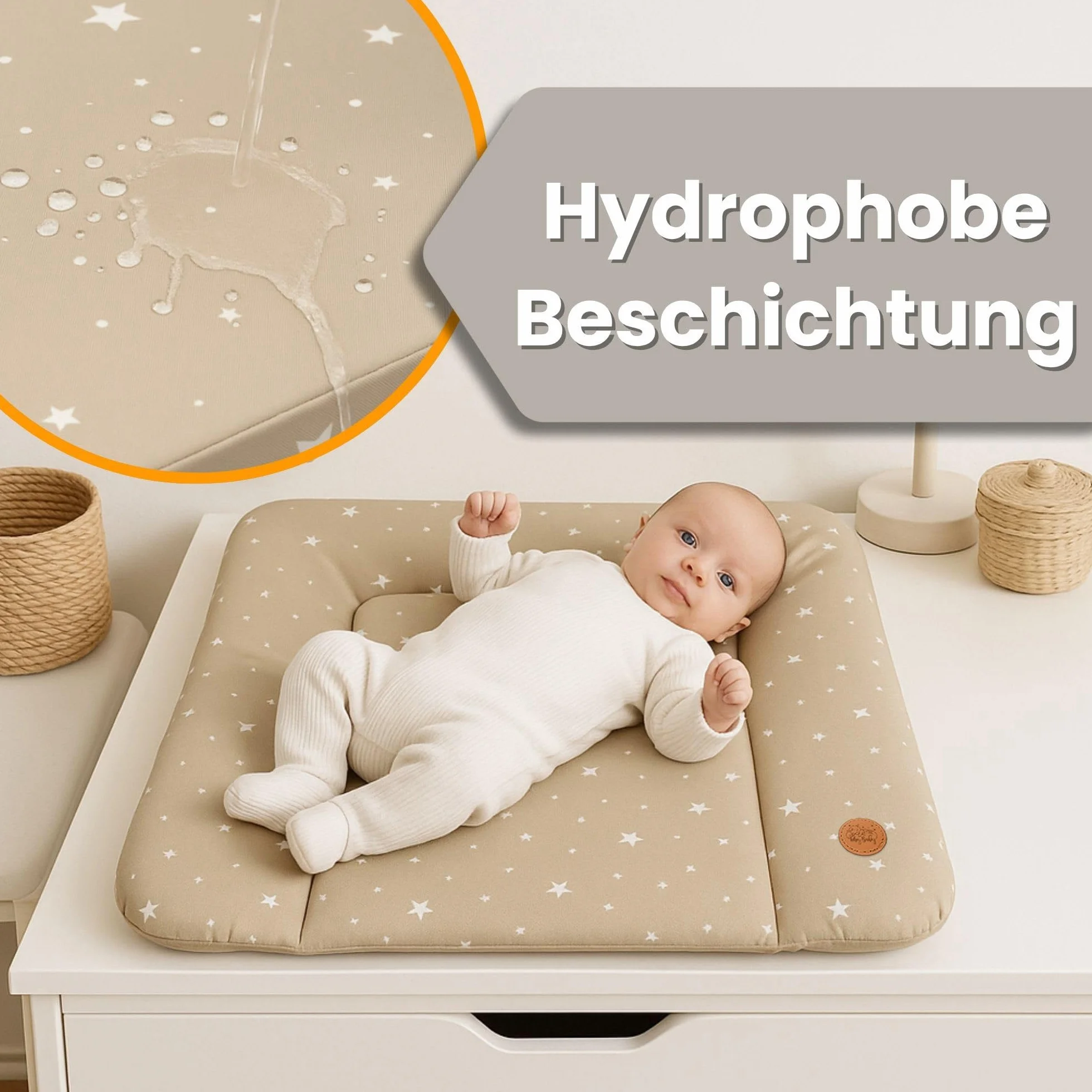 Matelas à langer bébé 70x50 cm Oeko-Tex imperméable facile à nettoyer pour table à langer