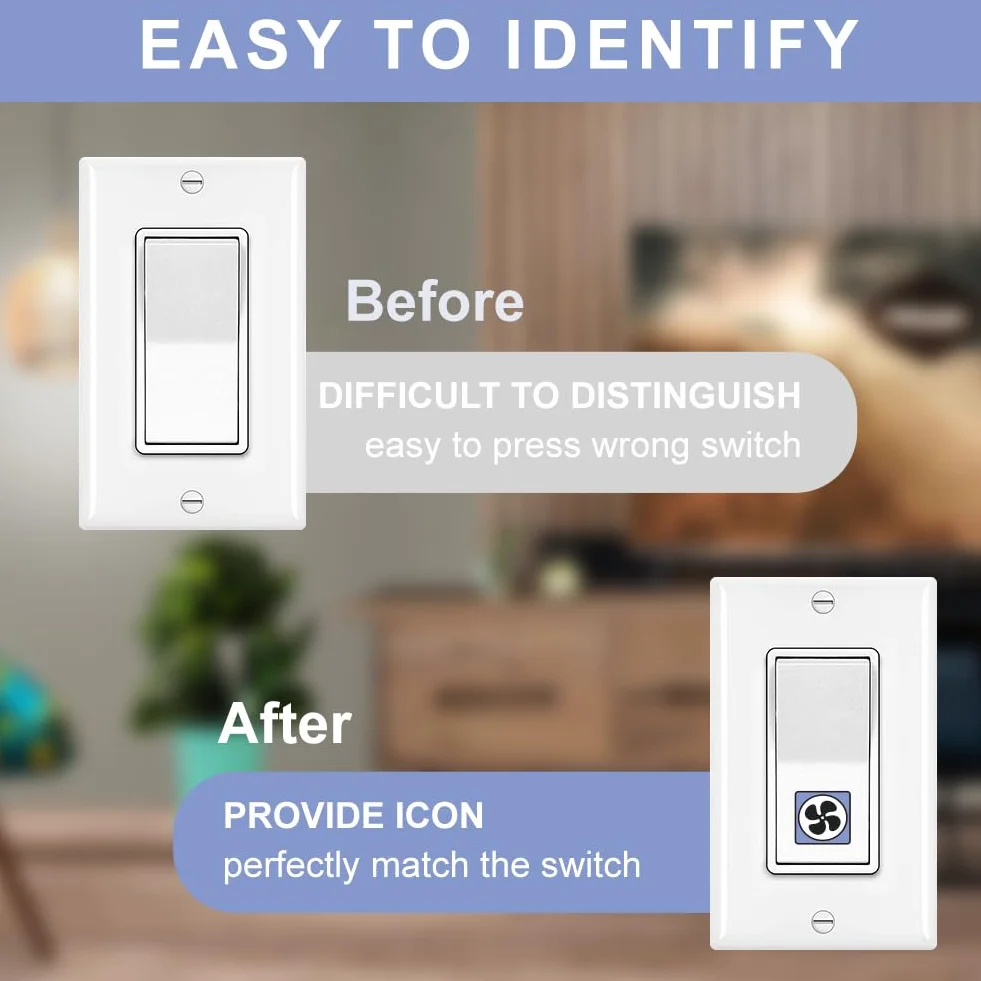 400 Autocollants d'Identification d'Interrupteur Multicolores pour Maison